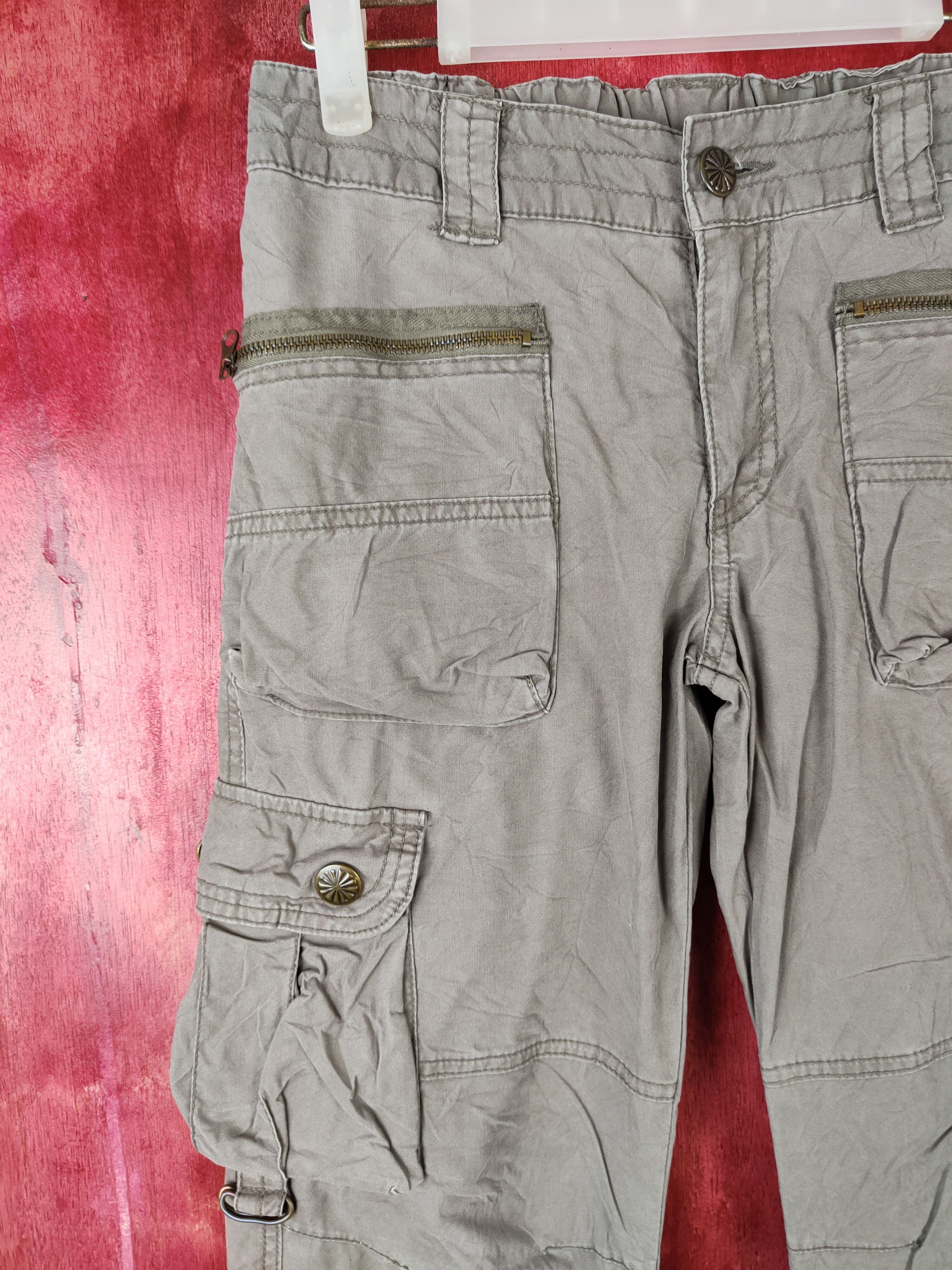 If Six Was Nine DL Japan utility Gray Multi Pocket Tactical Cargo Pant #S381 Size US 28 / EU 44 - 3 Thumbnail
