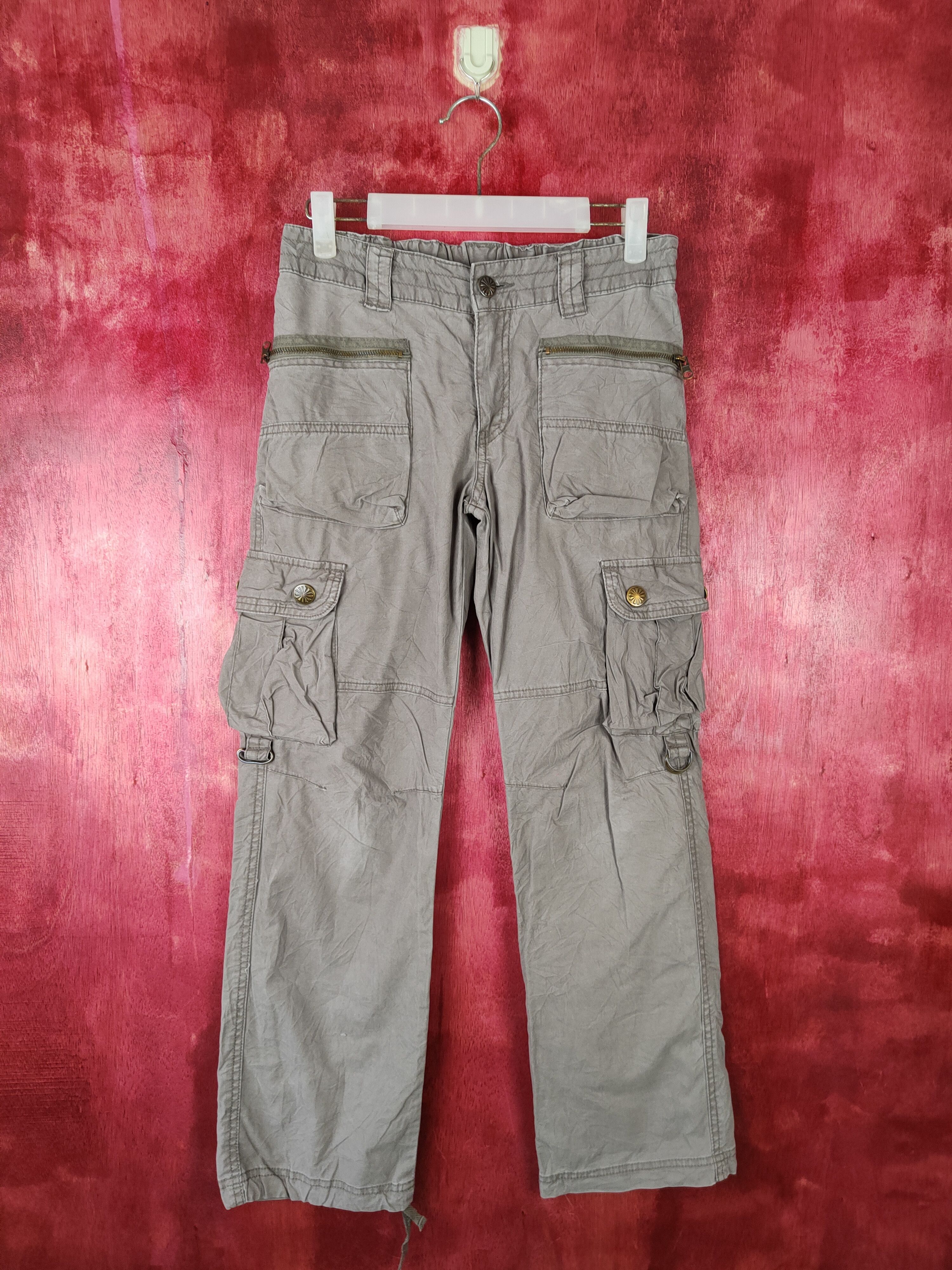 DL Japan utility Gray Multi Pocket Tactical Cargo Pant #S381