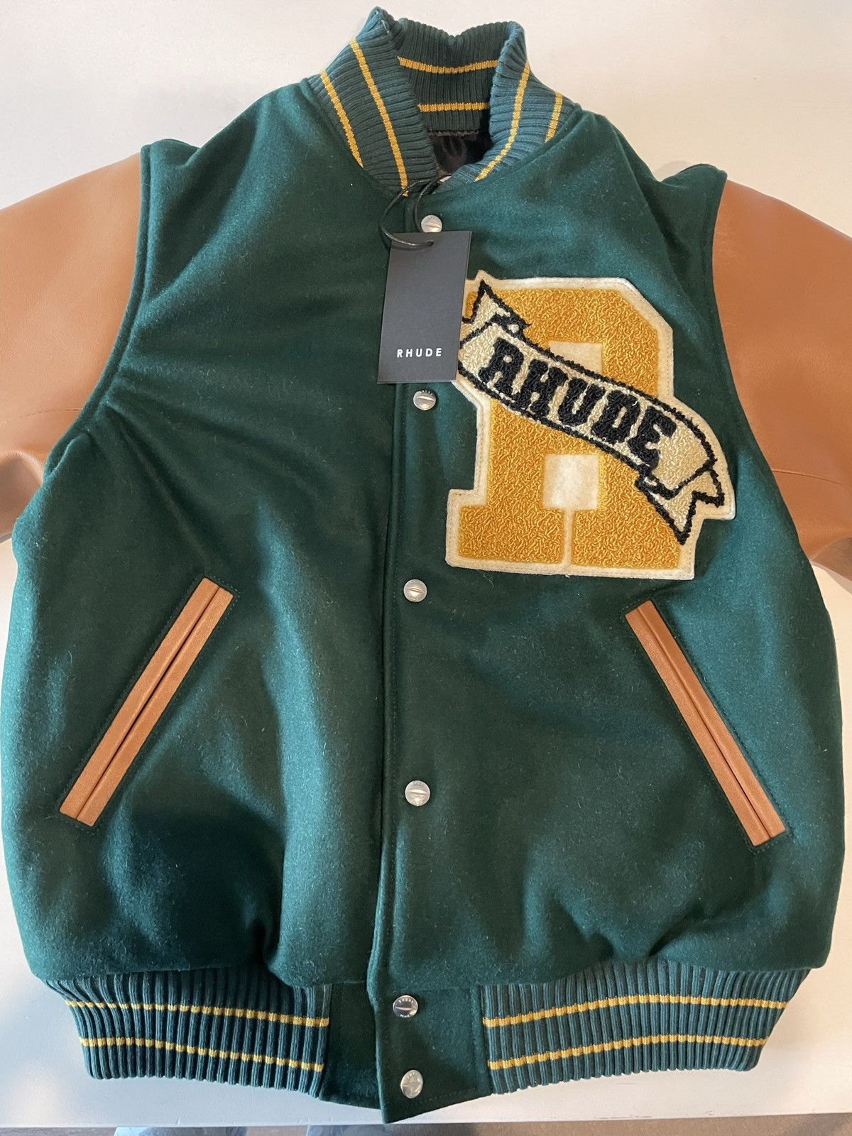 Rhude Rhude Chenille Varsity Jacket Size US S / EU 44-46 / 1 - 5 Thumbnail