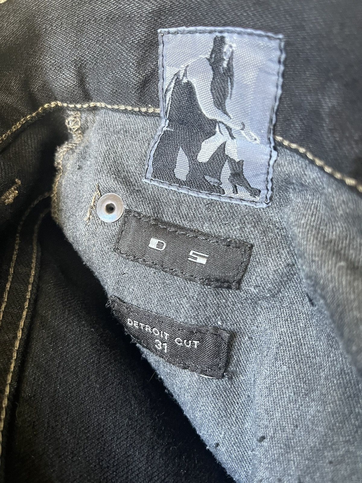Rick Owens Rick Owens Detroit Cut Waxed Denim Size US 31 - 5 Thumbnail