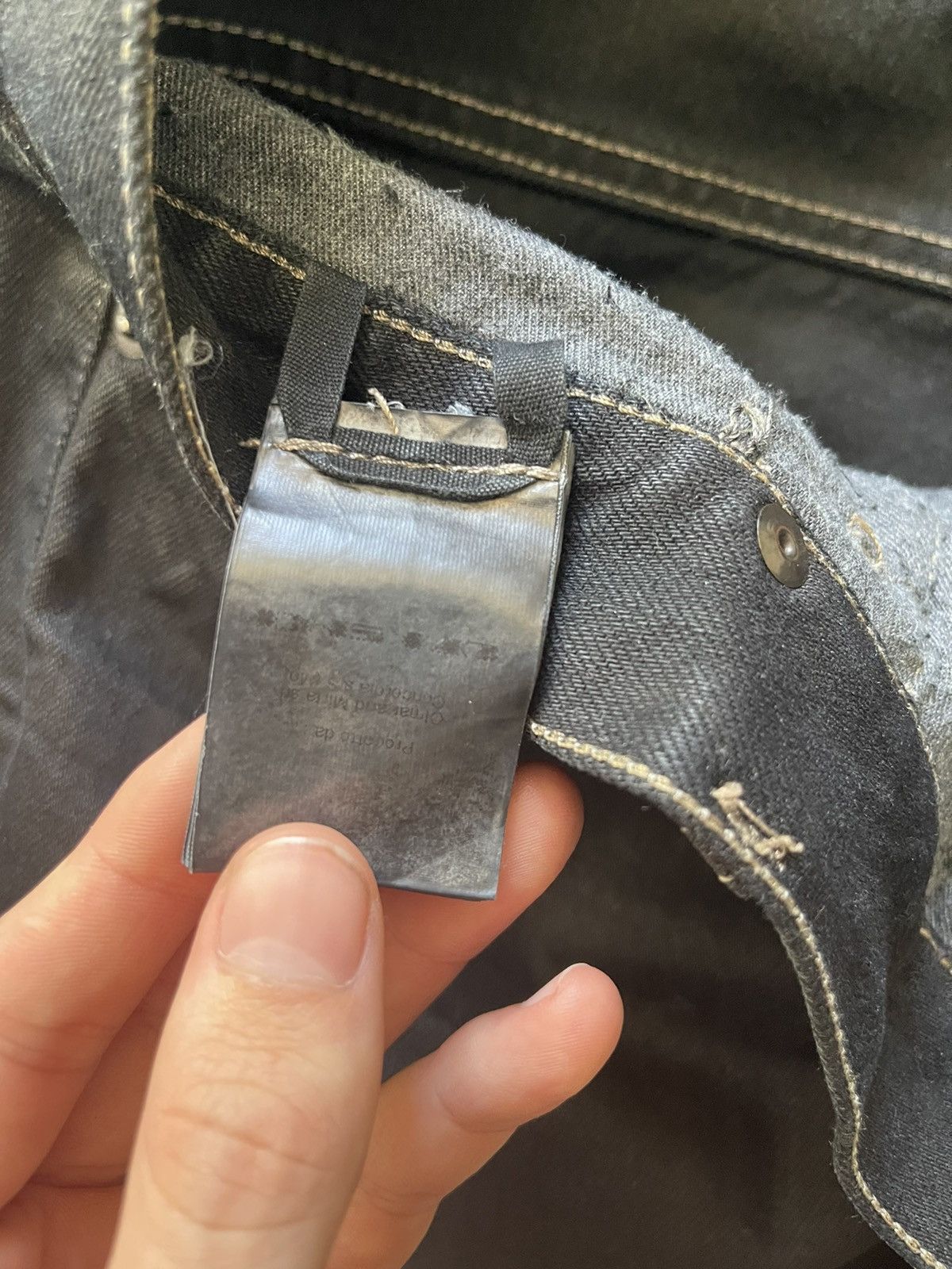 Rick Owens Rick Owens Detroit Cut Waxed Denim Size US 31 - 6 Thumbnail