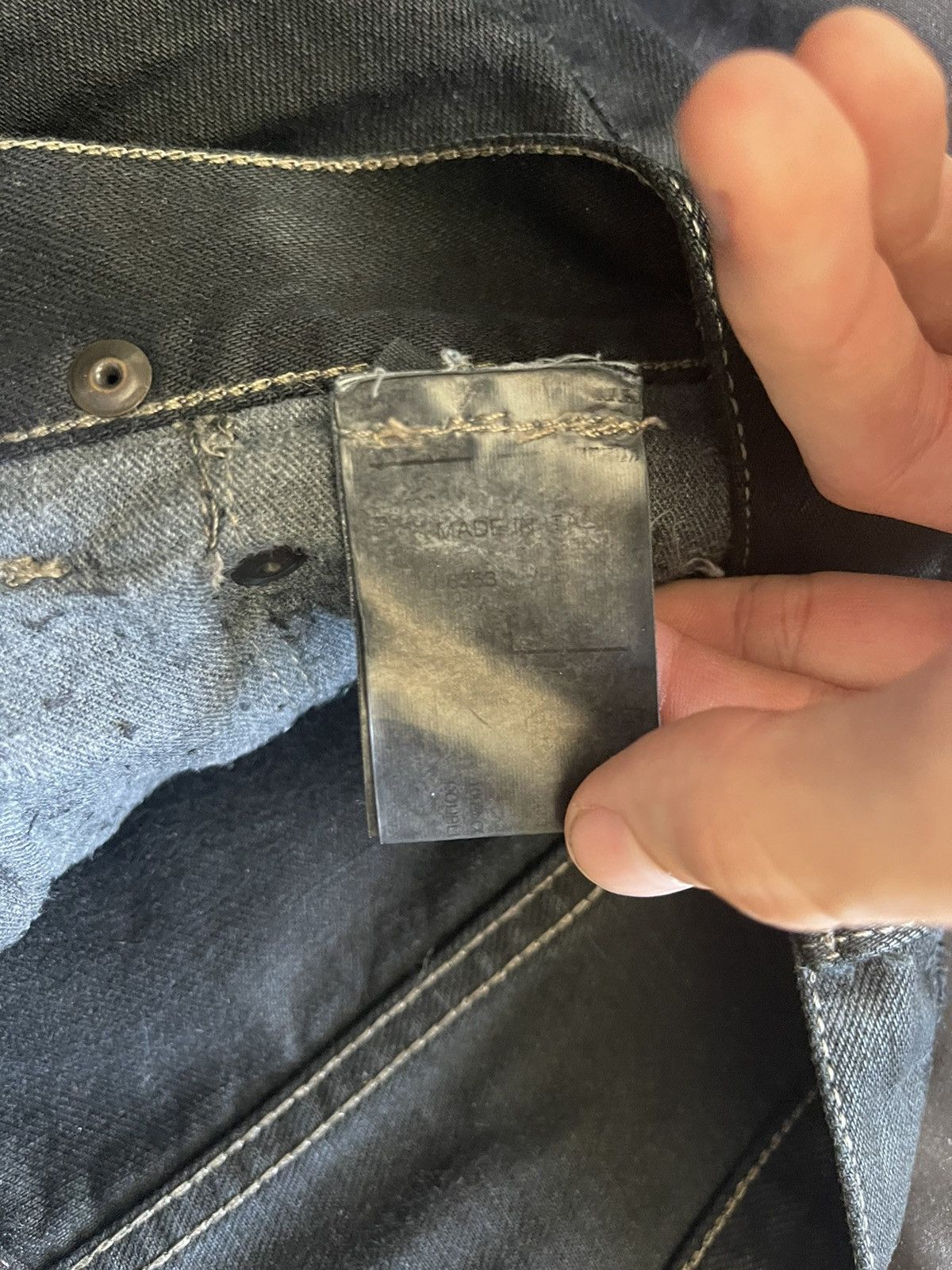 Rick Owens Rick Owens Detroit Cut Waxed Denim Size US 31 - 7 Thumbnail
