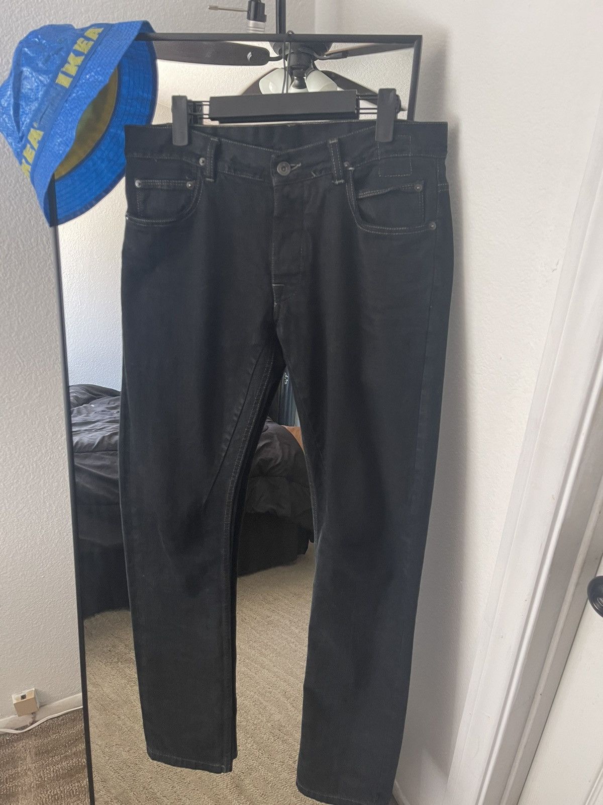 Rick Owens Rick Owens Detroit Cut Waxed Denim Size US 31 - 1 Thumbnail