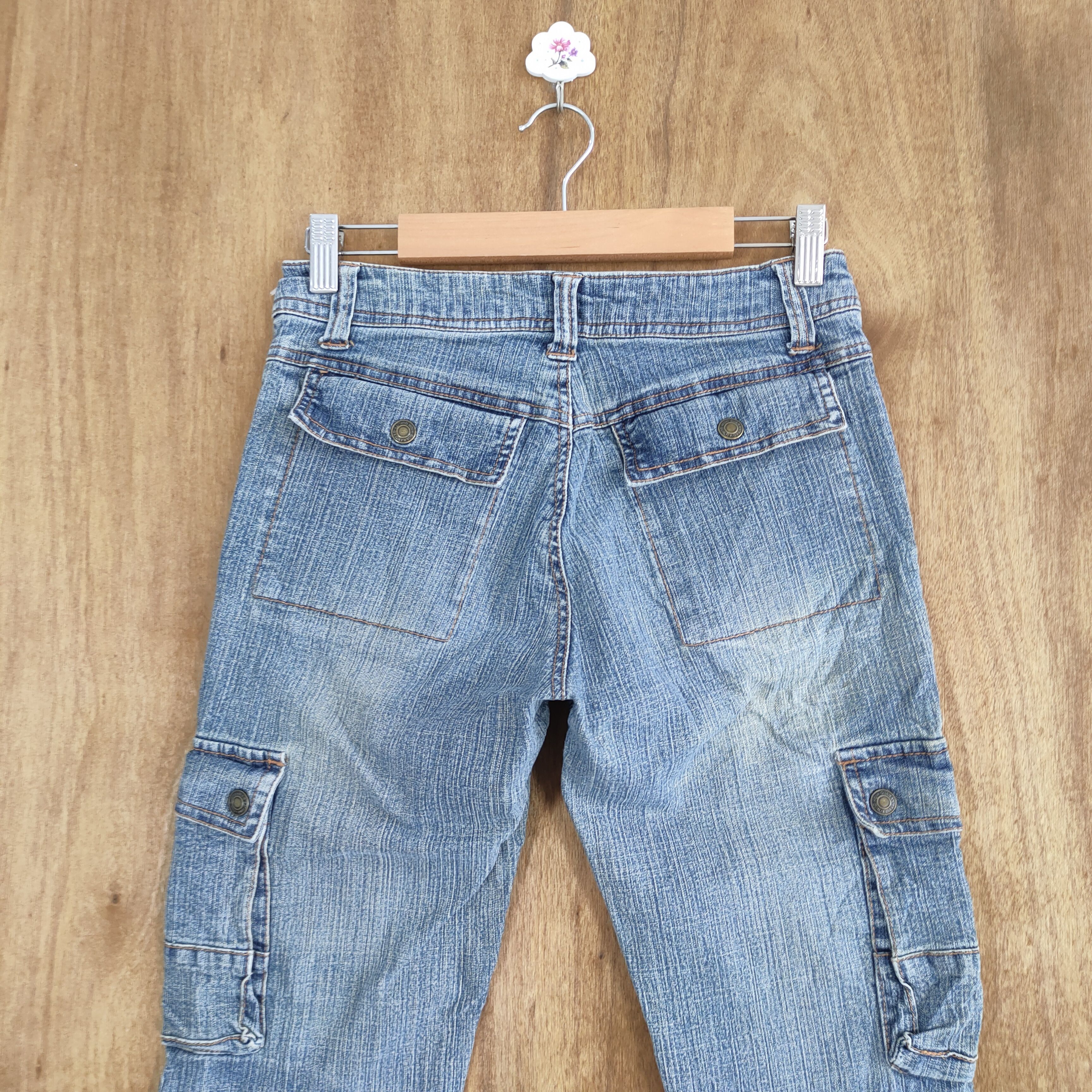 Japanese Brand × Jean VINTAGE JAPANESE FLARE BOOTCUT FADED CARGO PANTS Size US 26 / EU 42 - 10 Thumbnail