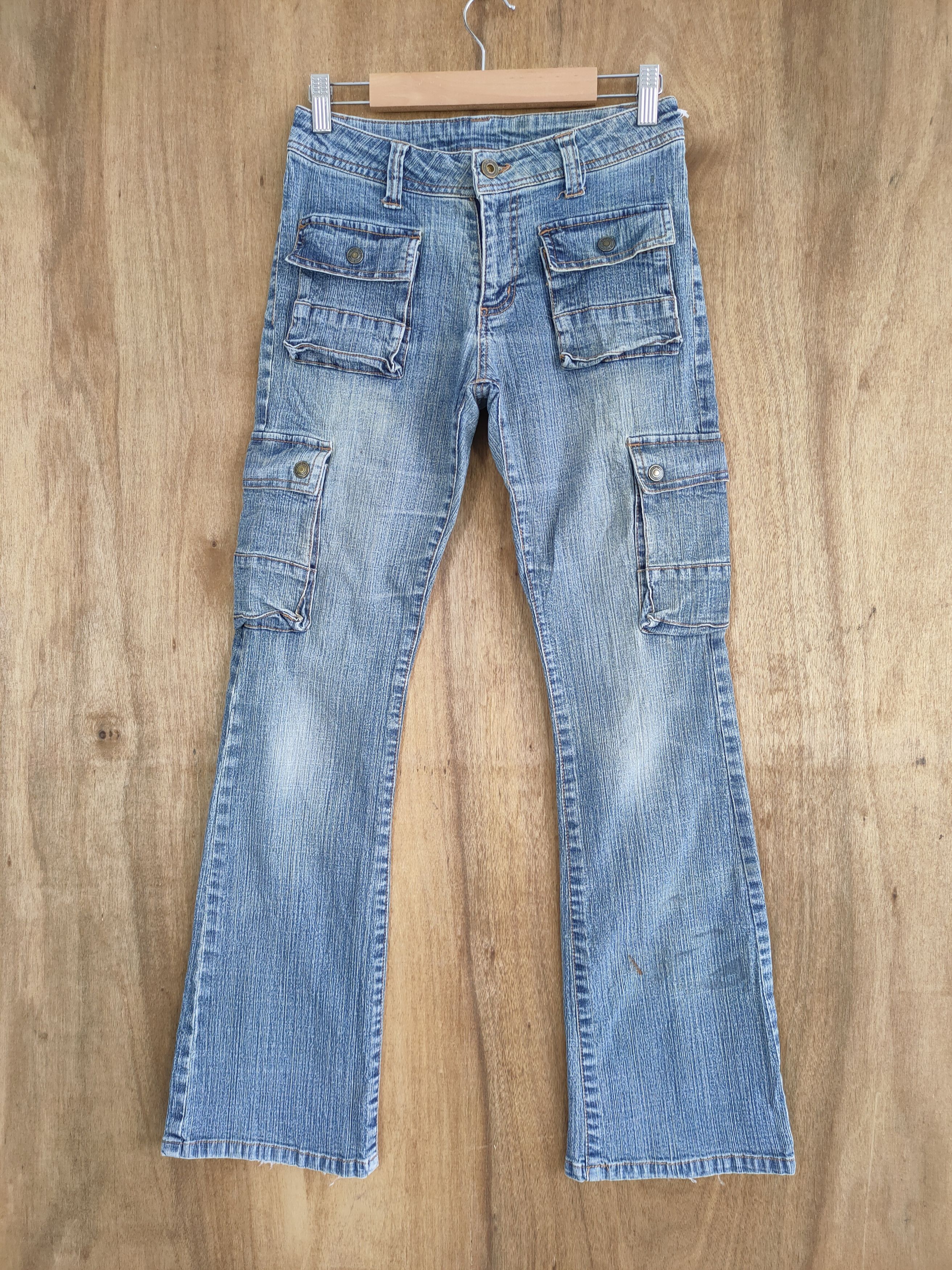 VINTAGE JAPANESE FLARE BOOTCUT FADED CARGO PANTS