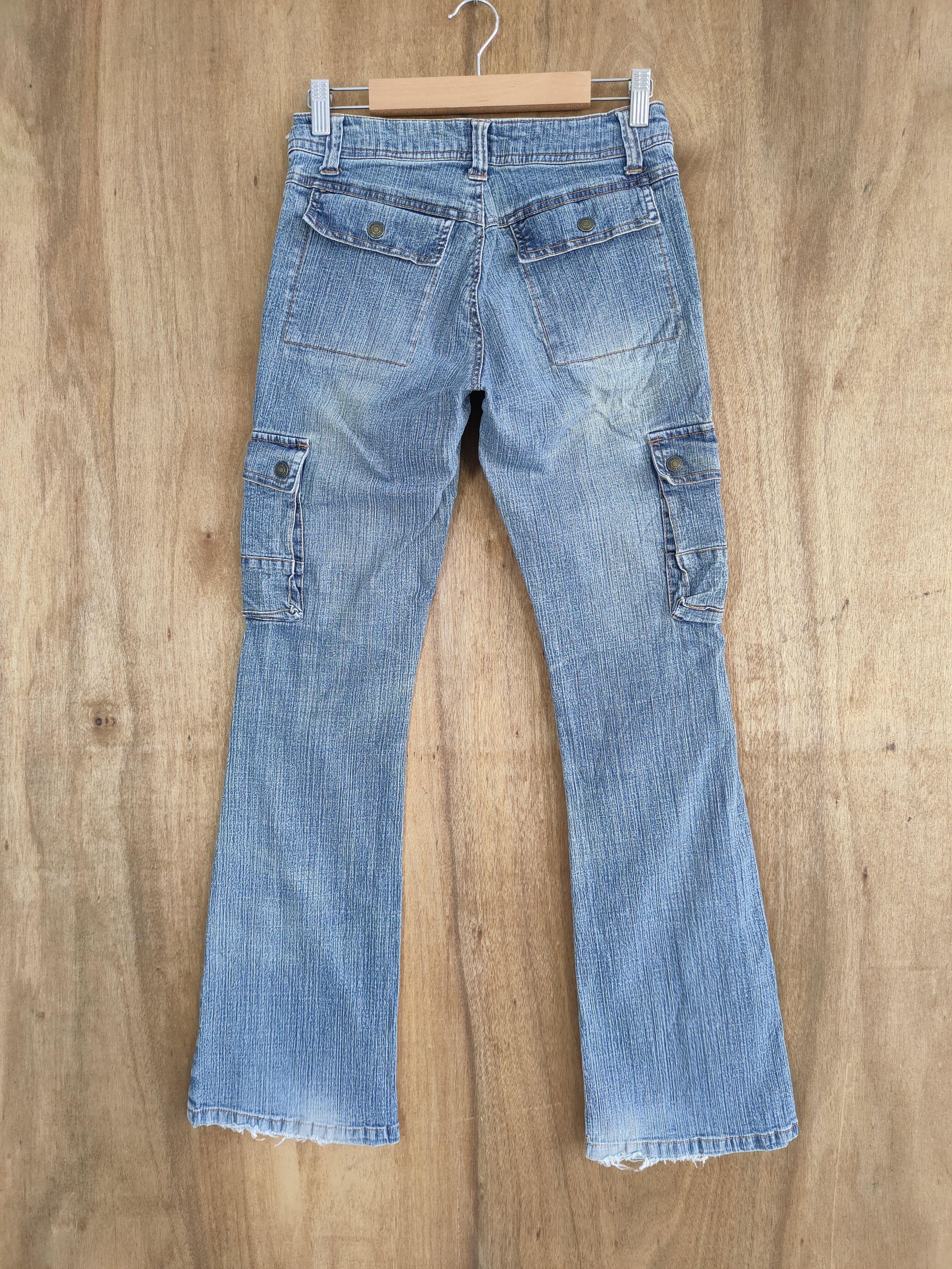 Japanese Brand × Jean VINTAGE JAPANESE FLARE BOOTCUT FADED CARGO PANTS Size US 26 / EU 42 - 9 Thumbnail