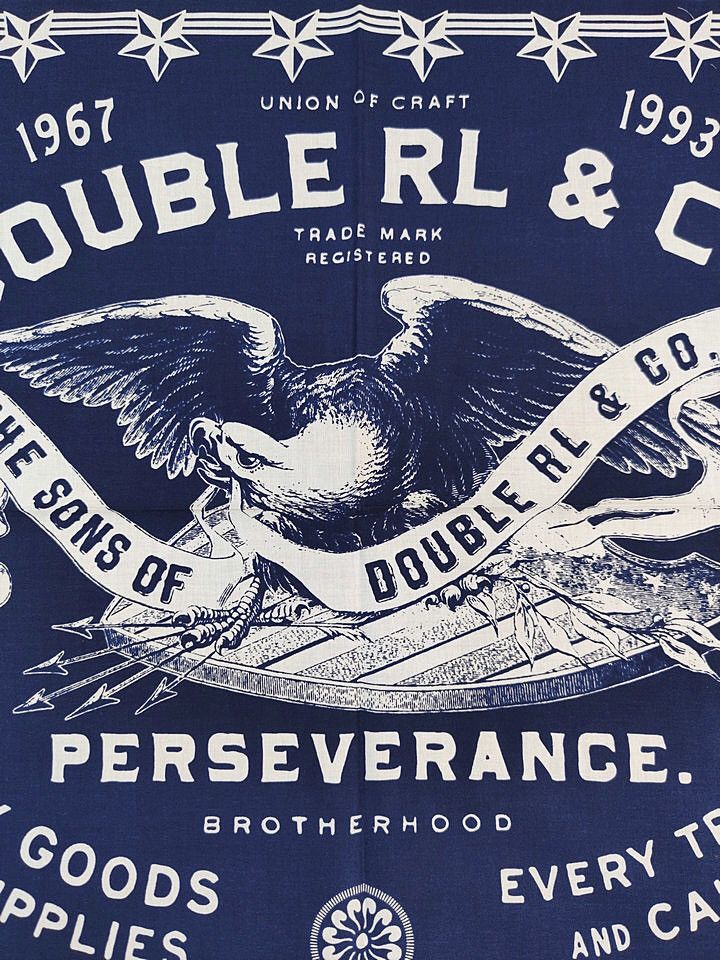 RRL Ralph Lauren Dead Stock Printed Bandana Scarf handkerchief Unisex Size ONE SIZE - 5 Thumbnail