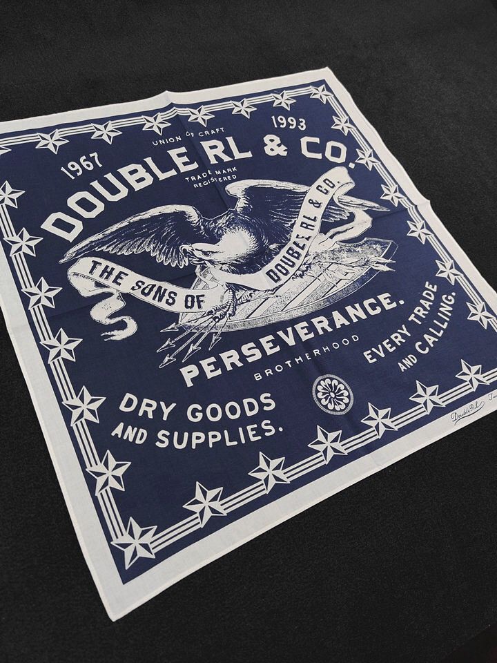 RRL Ralph Lauren Dead Stock Printed Bandana Scarf handkerchief Unisex Size ONE SIZE - 3 Thumbnail