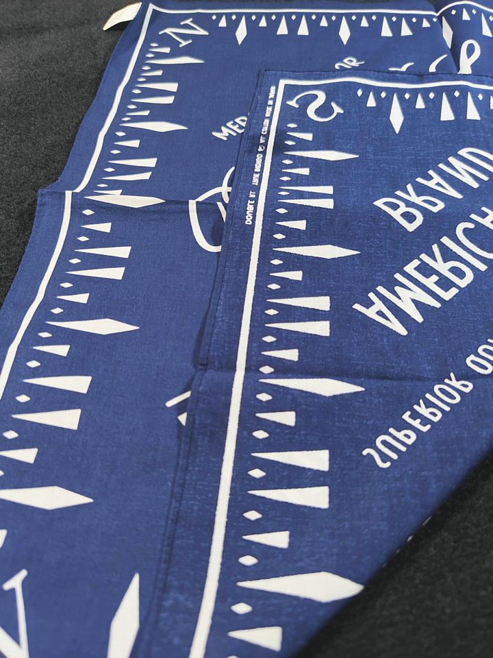 RRL Ralph Lauren INDIGO Bandana COTTON ANCHOR Scarf handkerchief Size ONE SIZE - 11 Thumbnail