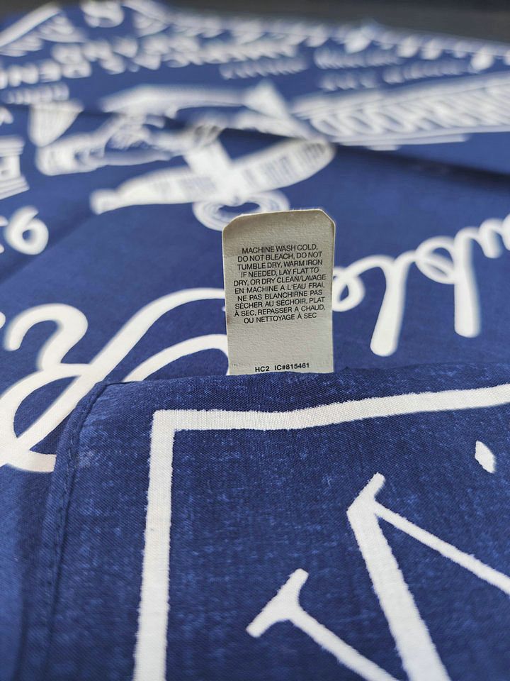 RRL Ralph Lauren INDIGO Bandana COTTON ANCHOR Scarf handkerchief Size ONE SIZE - 10 Thumbnail
