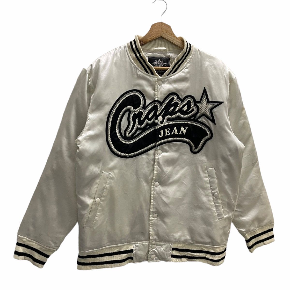 Japanese Brand 💥 CRAPS JEAN VARSITY JACKET SNAP BUTTON Size US M / EU 48-50 / 2 - 2 Thumbnail