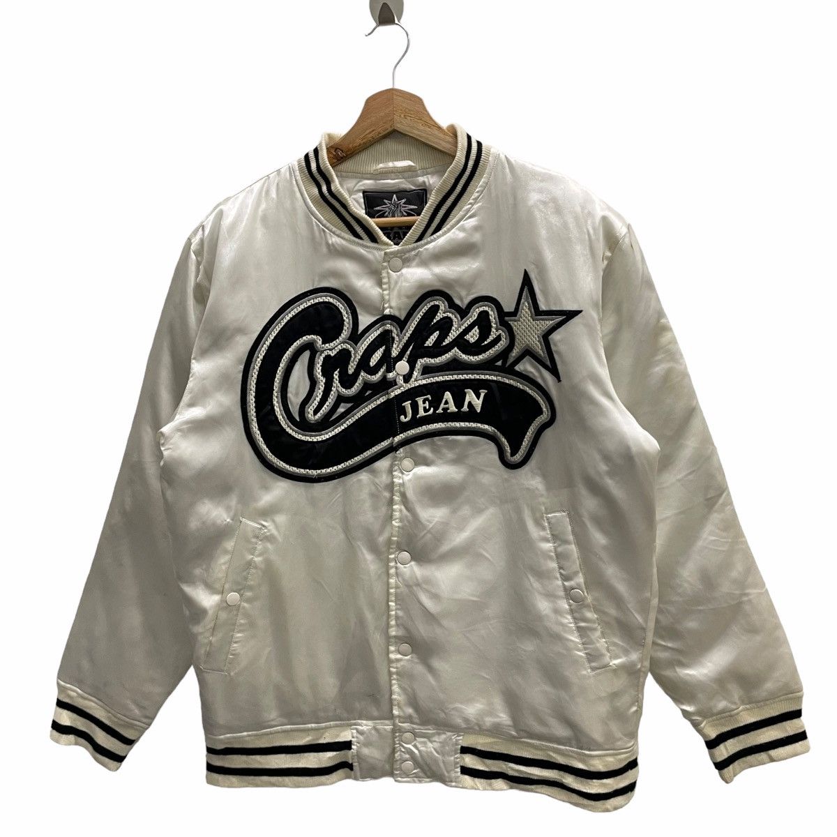 Japanese Brand 💥 CRAPS JEAN VARSITY JACKET SNAP BUTTON Size US M / EU 48-50 / 2 - 3 Thumbnail