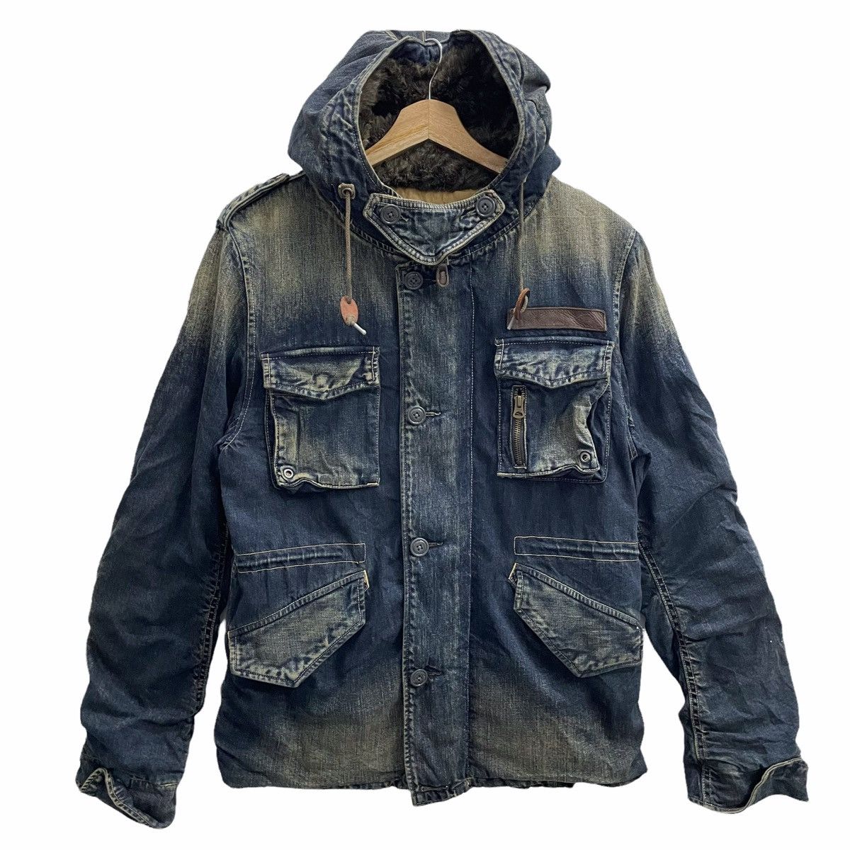 If Six Was Nine × Japanese Brand × Johnbull 💥 JOHN BULL DENIM JAPAN ZIPPER HOODIE JACKET Size US M / EU 48-50 / 2 - 1 Thumbnail