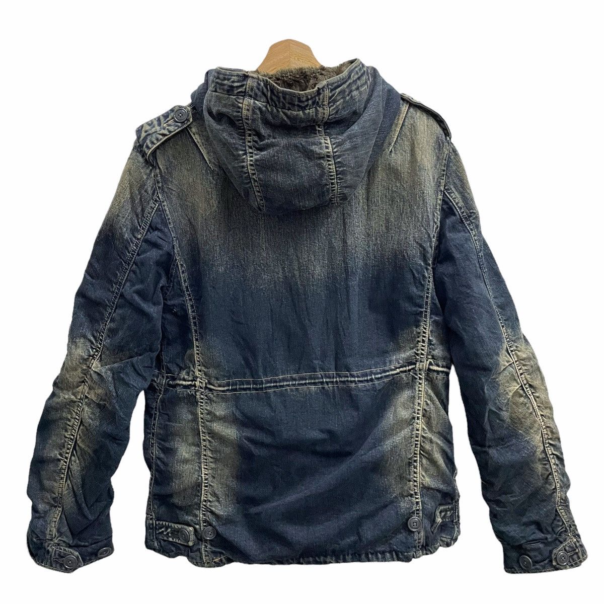 If Six Was Nine × Japanese Brand × Johnbull 💥 JOHN BULL DENIM JAPAN ZIPPER HOODIE JACKET Size US M / EU 48-50 / 2 - 5 Thumbnail
