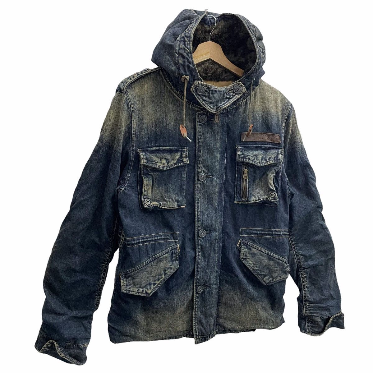 If Six Was Nine × Japanese Brand × Johnbull 💥 JOHN BULL DENIM JAPAN ZIPPER HOODIE JACKET Size US M / EU 48-50 / 2 - 2 Thumbnail