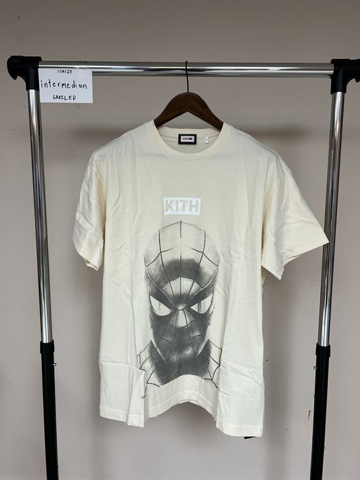 Kith Kith Marvel Spider-Man Vigilante Vintage Tee Sandrift | Grailed