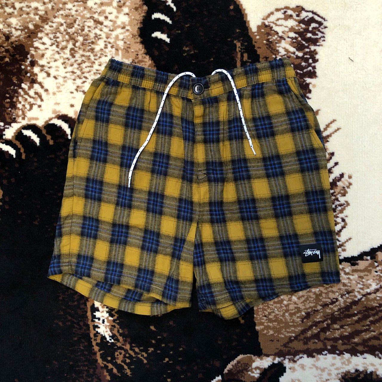 Streetwear × Stussy × Vintage STUSSY CHECKERED PATTERN SHORTS - 28 ...