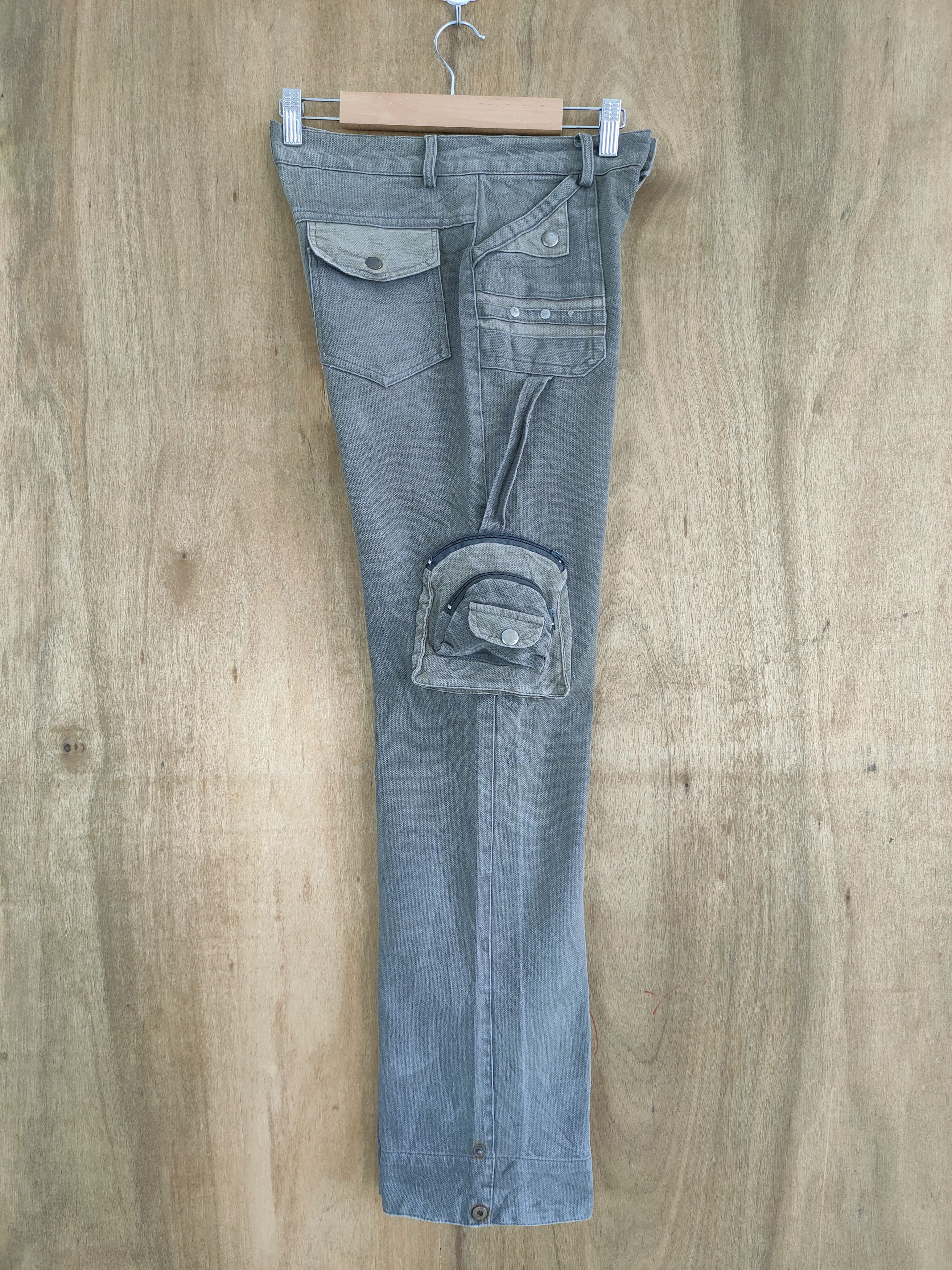 Japanese Brand JAPANESE VINTAGE FADED 3D POCKET CARGO PANTS Size US 26 / EU 42 - 3 Thumbnail