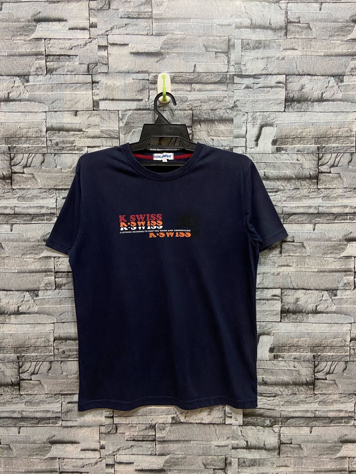 K-Swiss Vintage K Swiss t shirt spellout size L Size US L / EU 52-54 / 3 - 2 Thumbnail