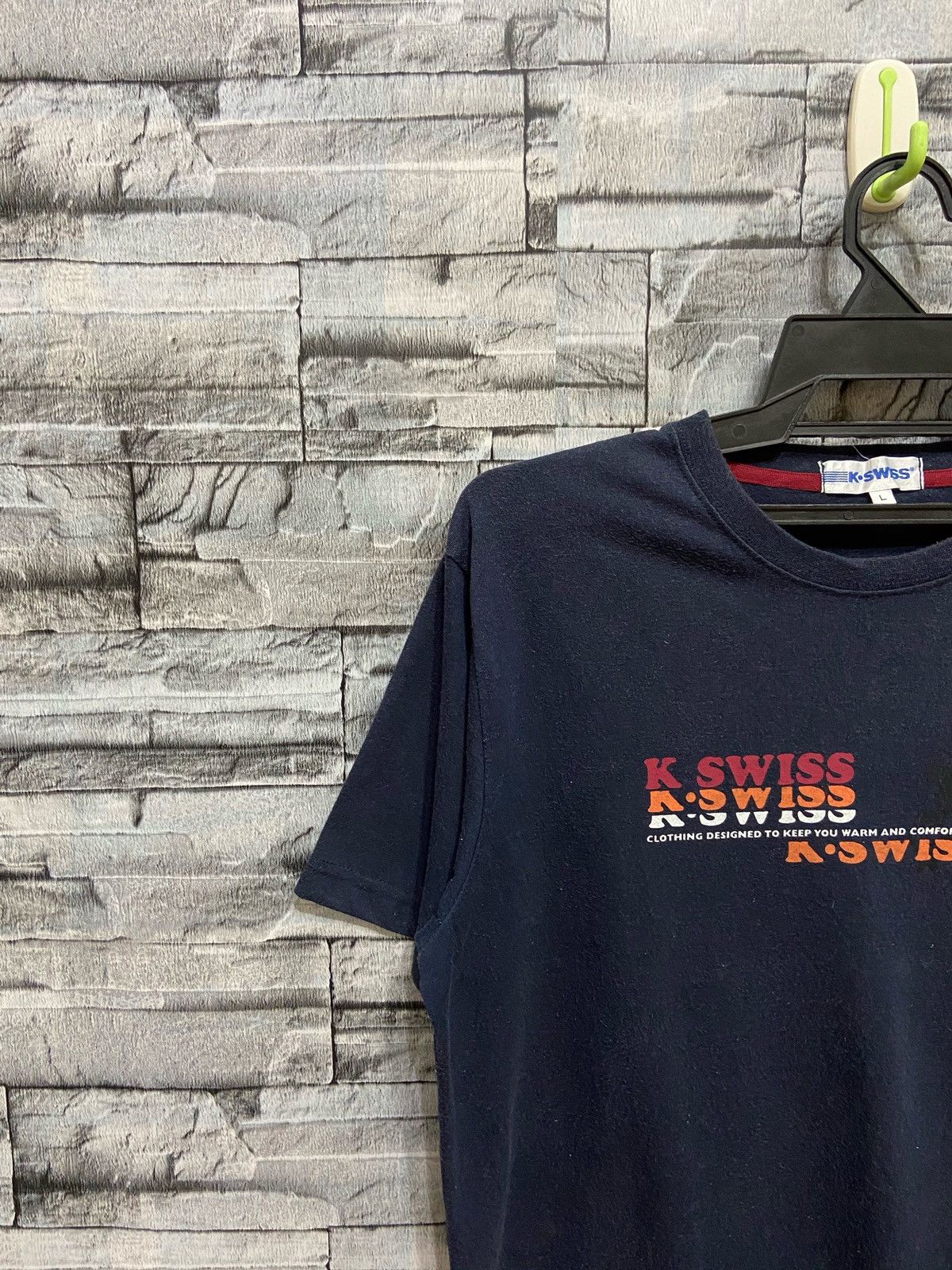 K-Swiss Vintage K Swiss t shirt spellout size L Size US L / EU 52-54 / 3 - 5 Thumbnail