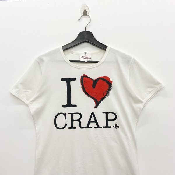 Vivienne Westwood Rare!! VIVIENNE WESTWOOD I LOVE CRAP tee | Grailed