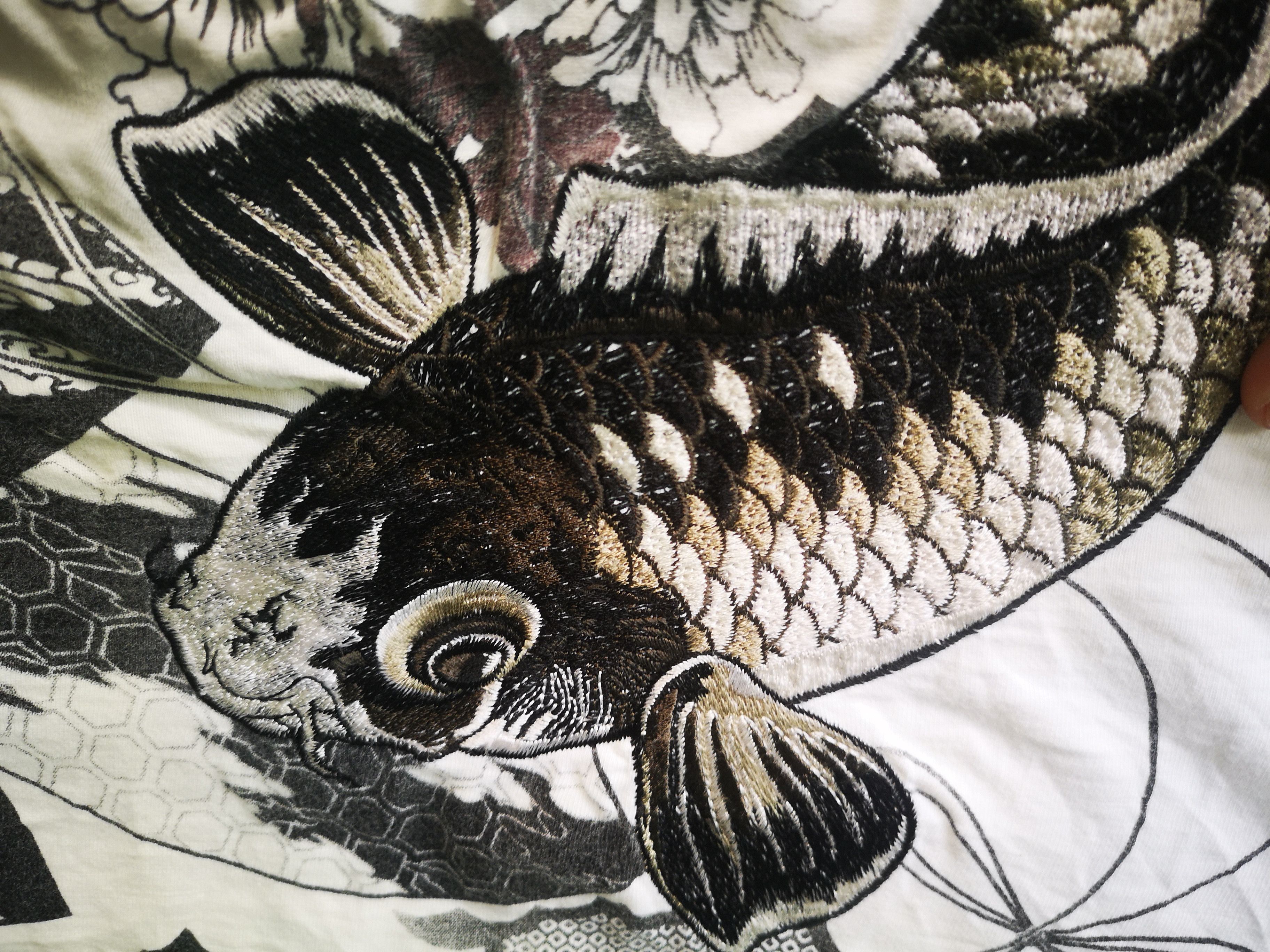 Japanese Brand Koi Fish Sukajan Embroidery Shirt Size US L / EU 52-54 / 3 - 7 Thumbnail