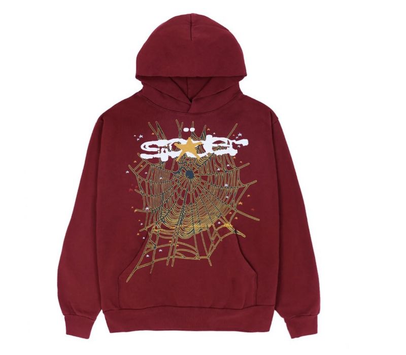 Spider Worldwide Sp5der spider sweatsuit maroon hoodie + pants bundle ...