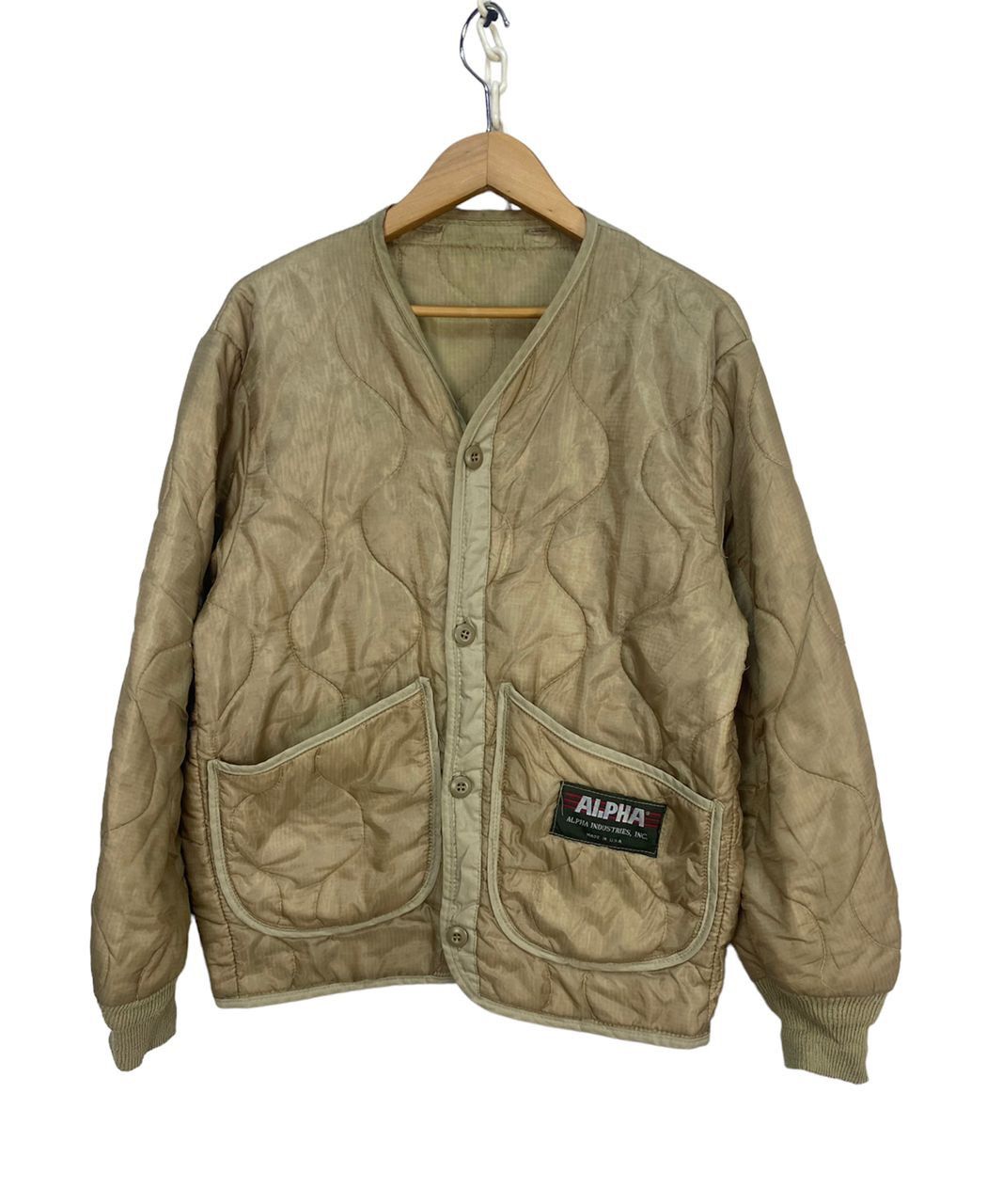 Alpha liner system button up jacket made in usa