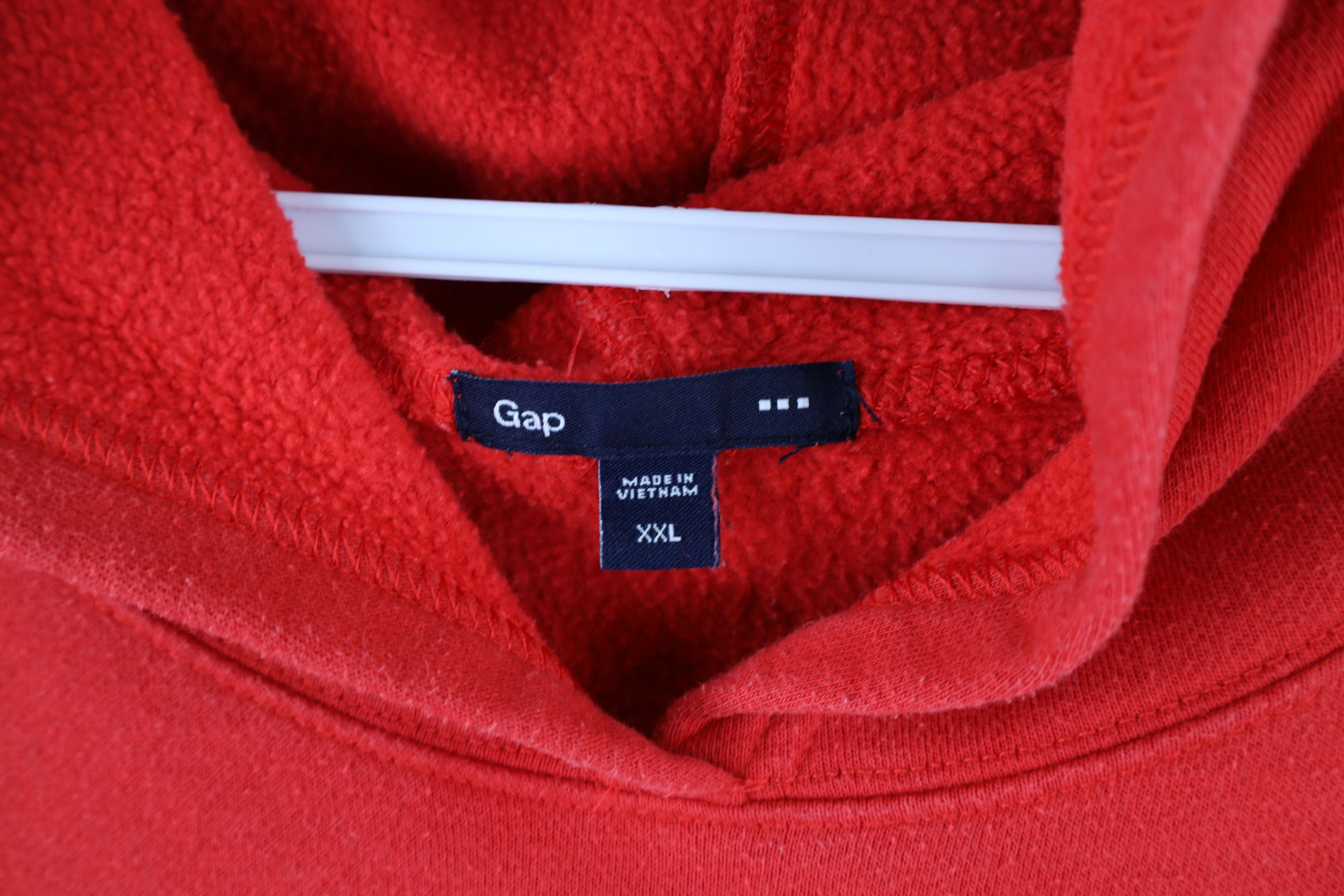 Vintage Vintage Gap Spell Out Block Letter Hoodie Sweatshirt Red Size US XXL / EU 58 / 5 - 4 Thumbnail