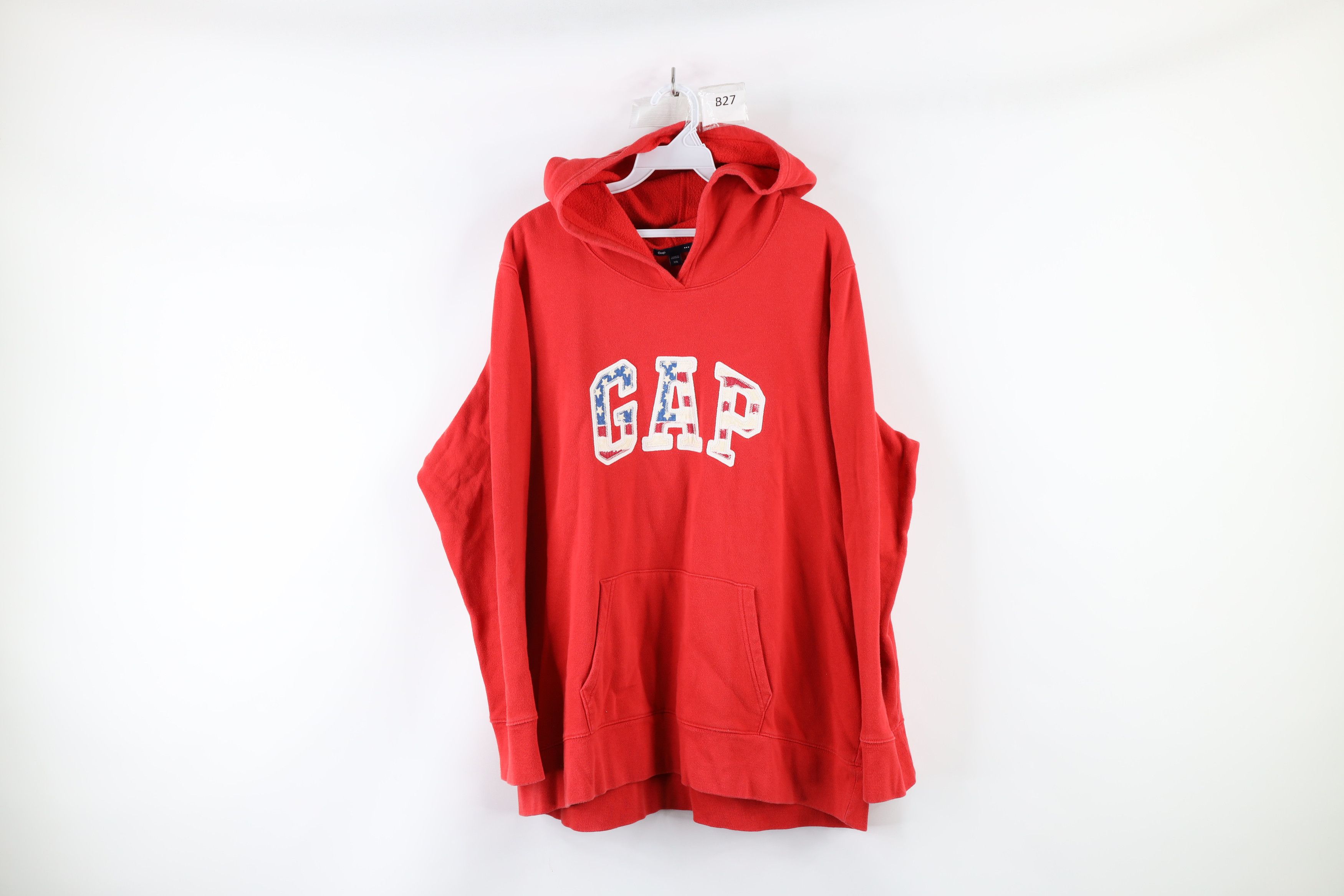 Vintage Vintage Gap Spell Out Block Letter Hoodie Sweatshirt Red Size US XXL / EU 58 / 5 - 1 Preview