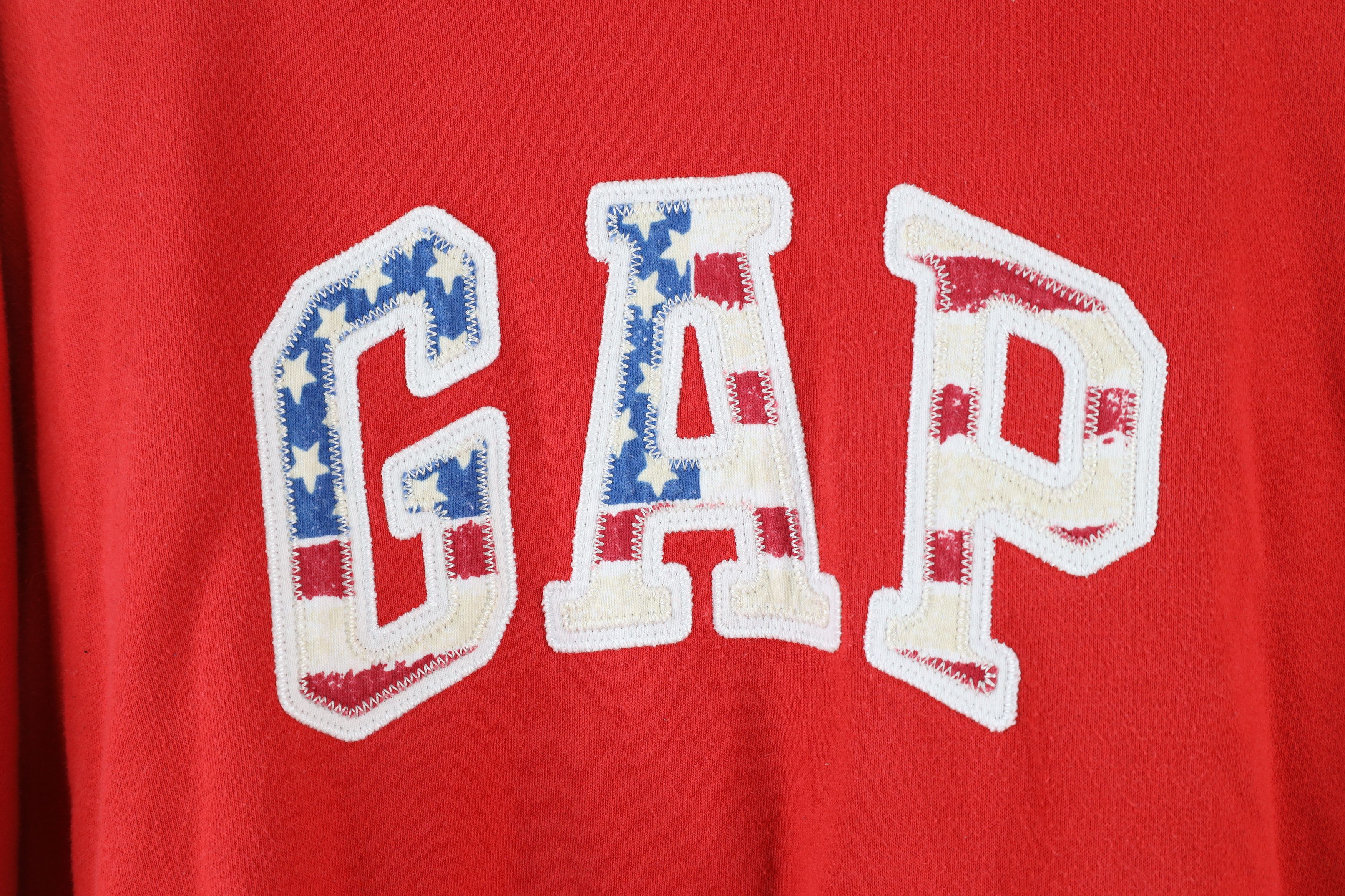Vintage Vintage Gap Spell Out Block Letter Hoodie Sweatshirt Red Size US XXL / EU 58 / 5 - 5 Thumbnail