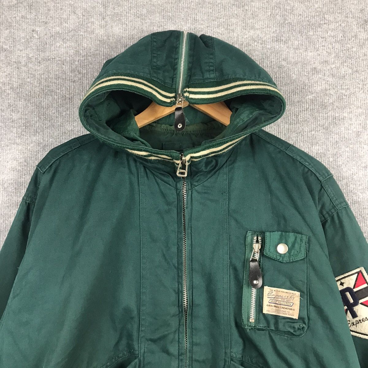 Japanese Brand VINTAGE EXPRESSLY GREEN BOMBER MILITARY STYLE JACKET Size US L / EU 52-54 / 3 - 2 Thumbnail
