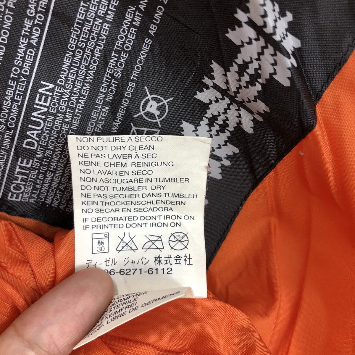 Diesel DIESEL Jacket Quilted Orange Colour Winter Jacket Size M / US 6-8 / IT 42-44 - 10 Thumbnail