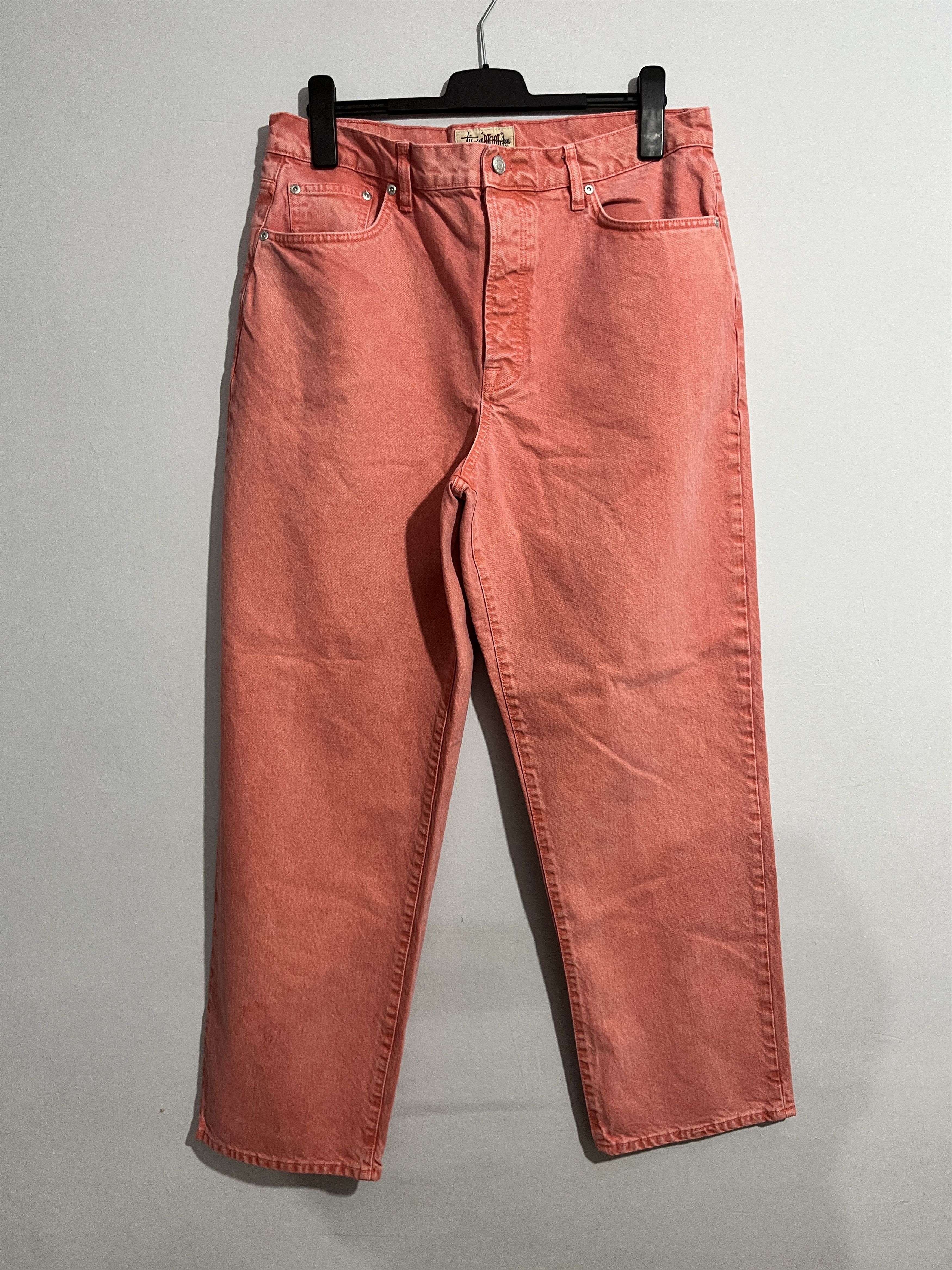 Stussy Double Dye Big 'OL Jeans Faded Red
