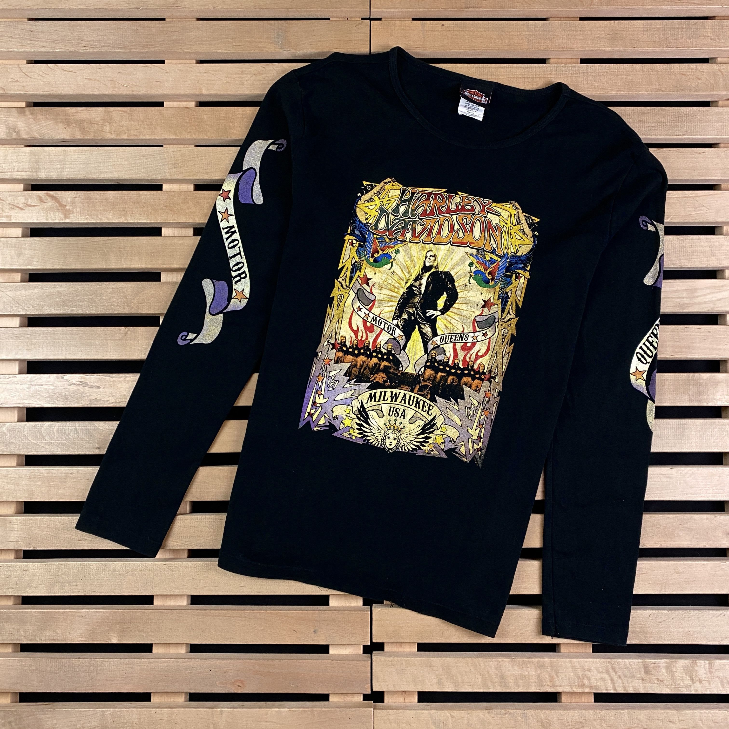 Harley Davidson Mens Long Sleeve T-Shirt Harley Davidson Vintage Size L Size US L / EU 52-54 / 3 - 1 Thumbnail