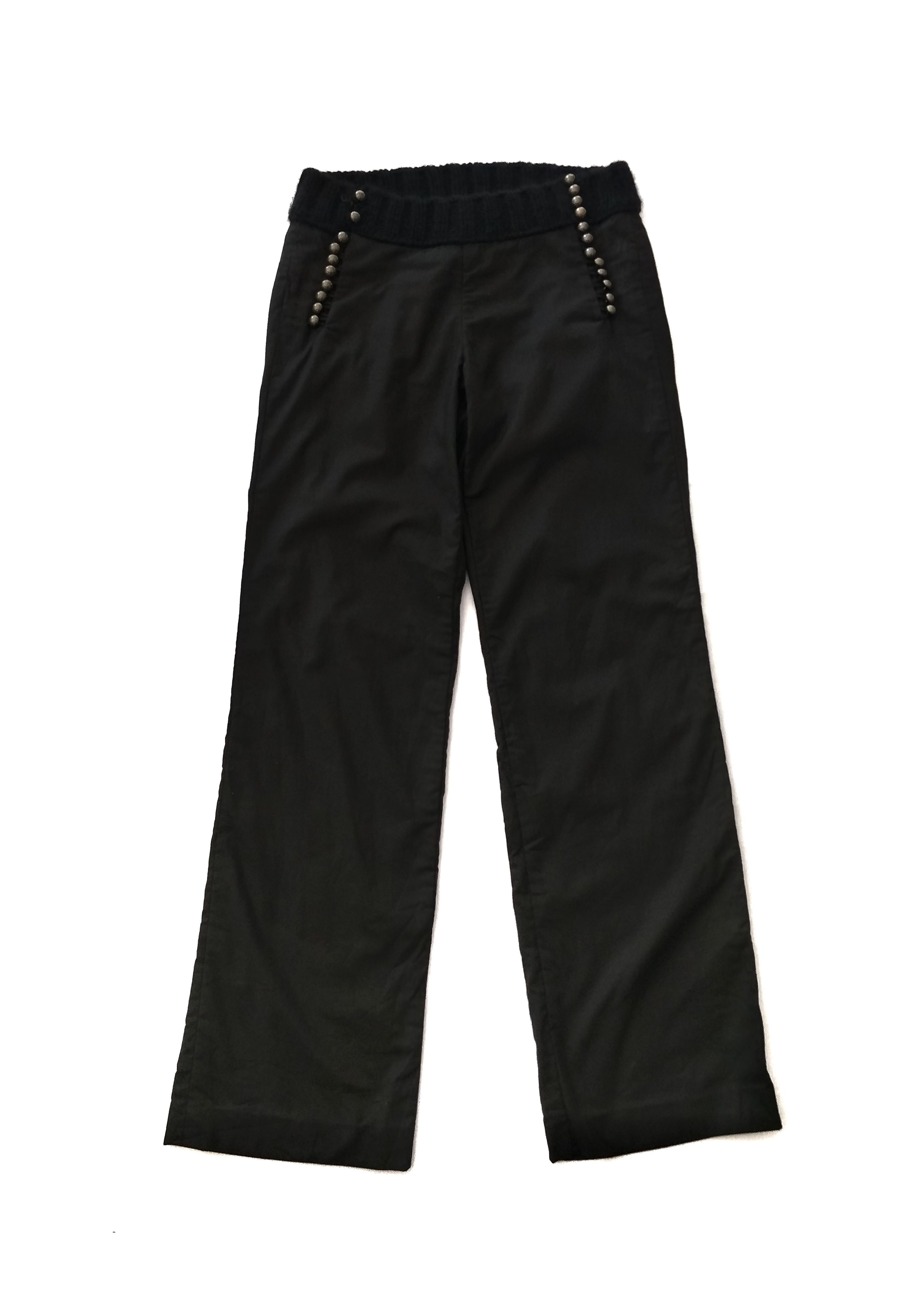 Pre-owned Sacai Cashmere Cotton Pants In Black