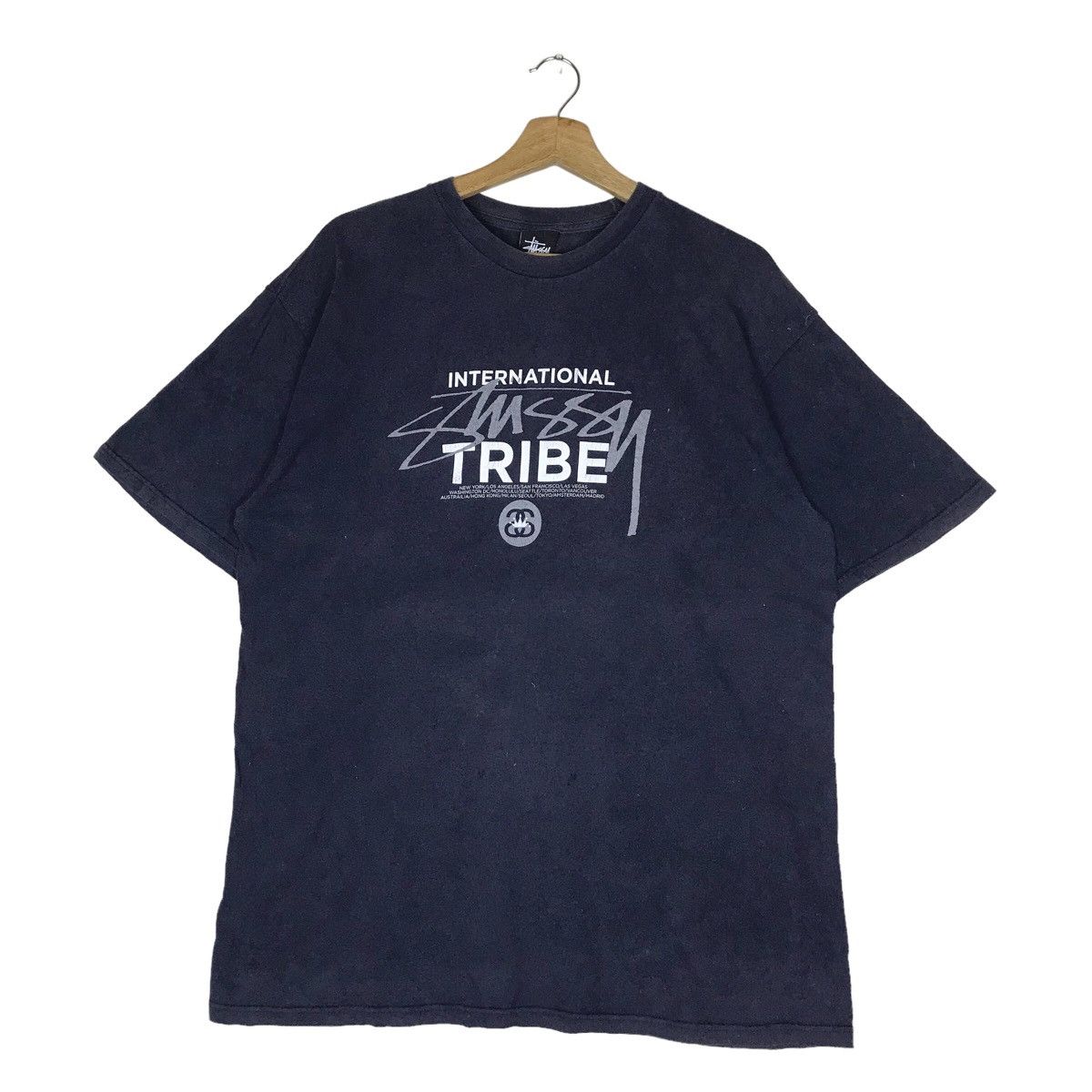 Vintage Stussy Tribe Spell Out Pullover Jumper Tshirt