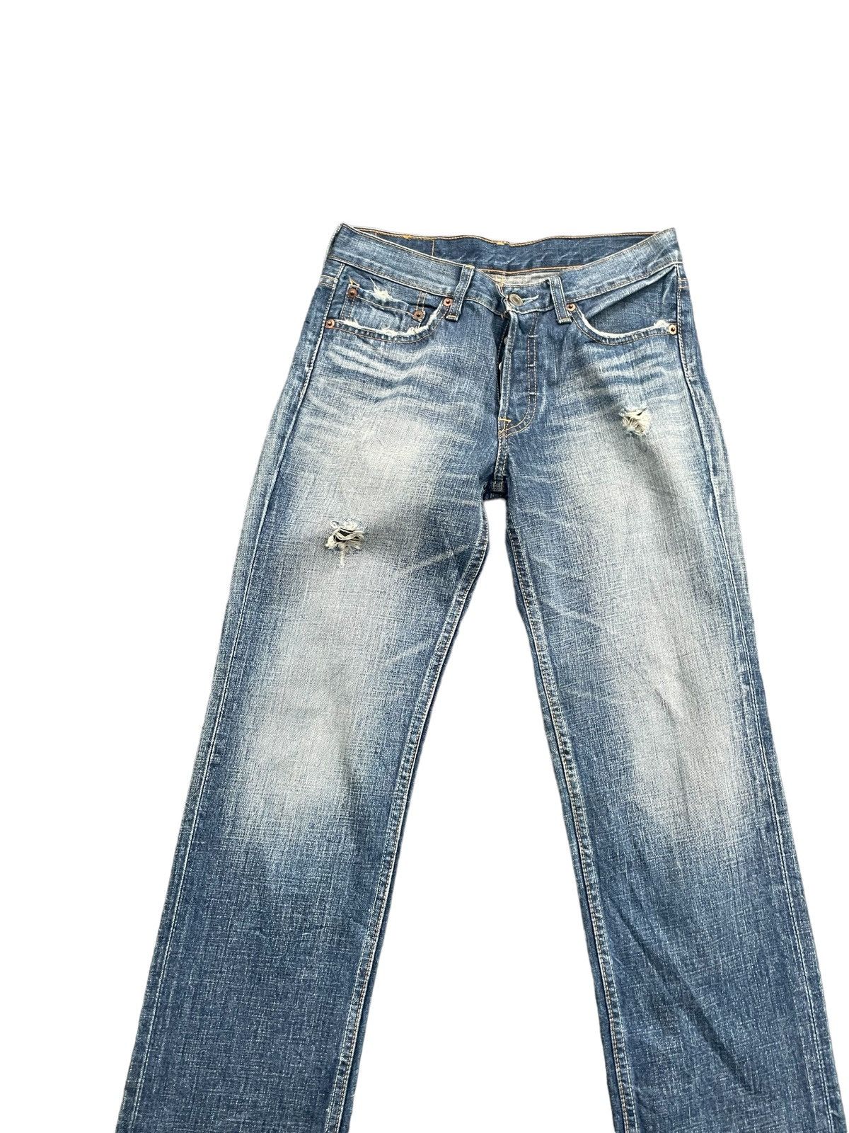 Levi's Vintage Levis W 501 e Distresed Denim Size 28" / US 6 / IT 42 - 5 Thumbnail