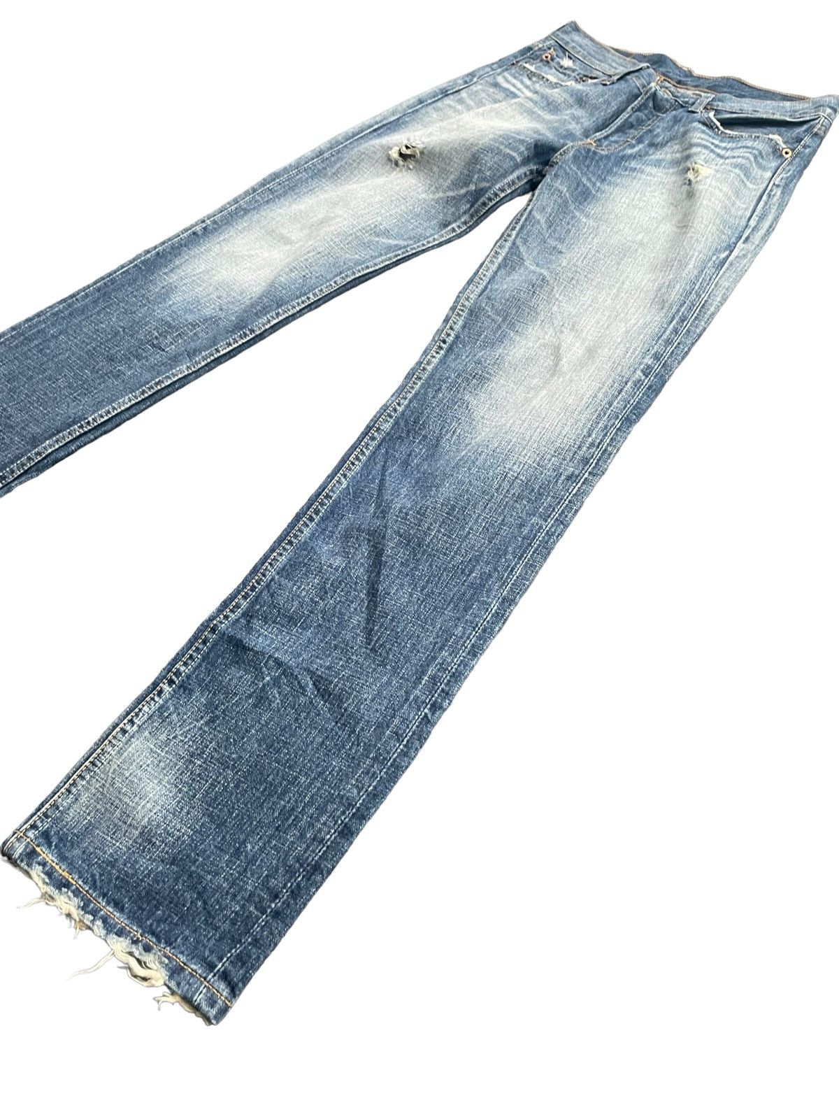 Levi's Vintage Levis W 501 e Distresed Denim Size 28" / US 6 / IT 42 - 3 Thumbnail