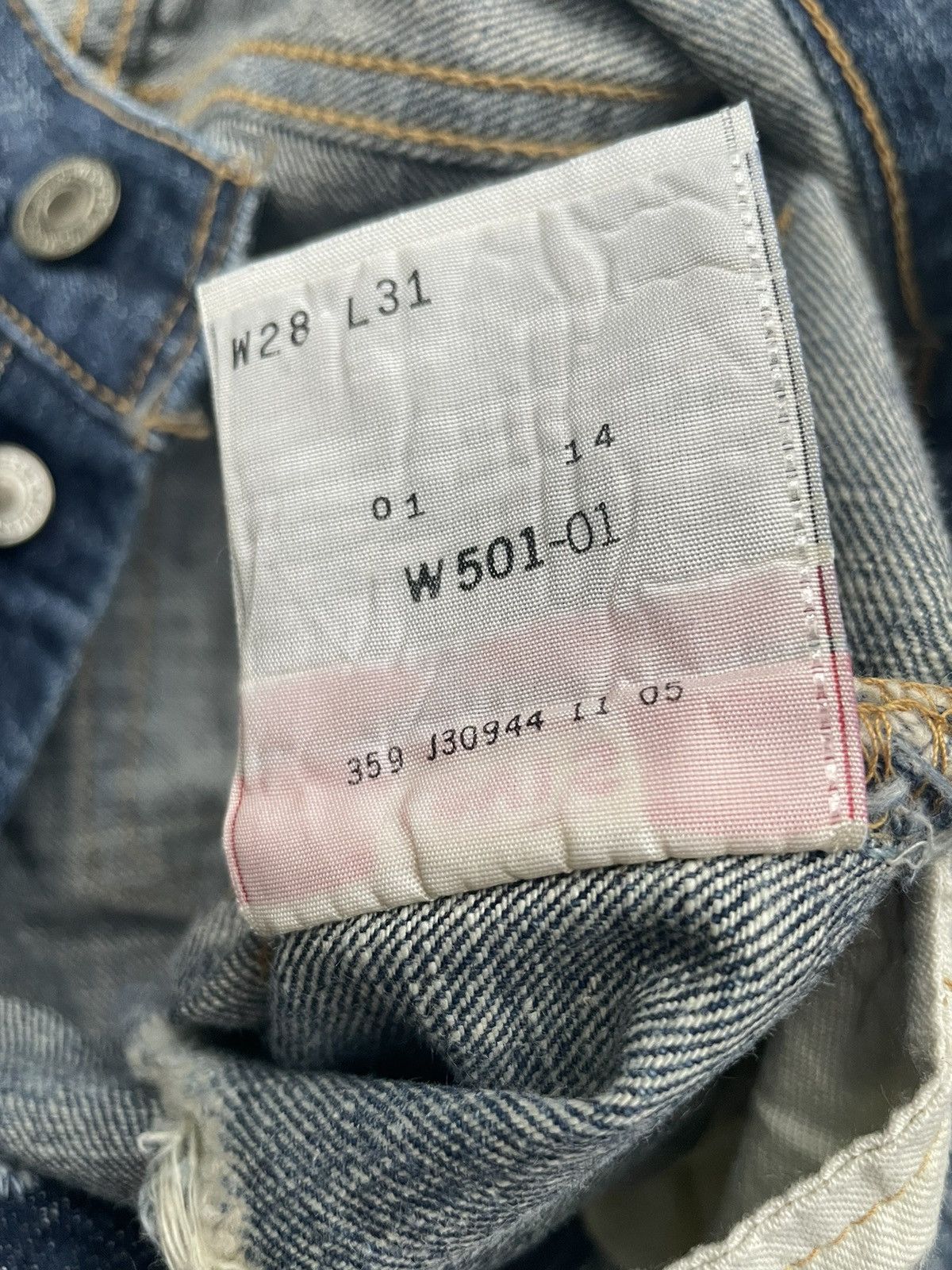 Levi's Vintage Levis W 501 e Distresed Denim Size 28" / US 6 / IT 42 - 14 Thumbnail