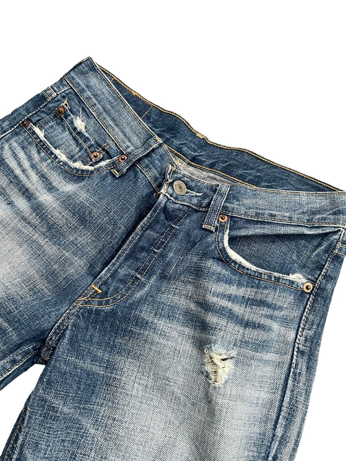 Levi's Vintage Levis W 501 e Distresed Denim Size 28" / US 6 / IT 42 - 7 Thumbnail