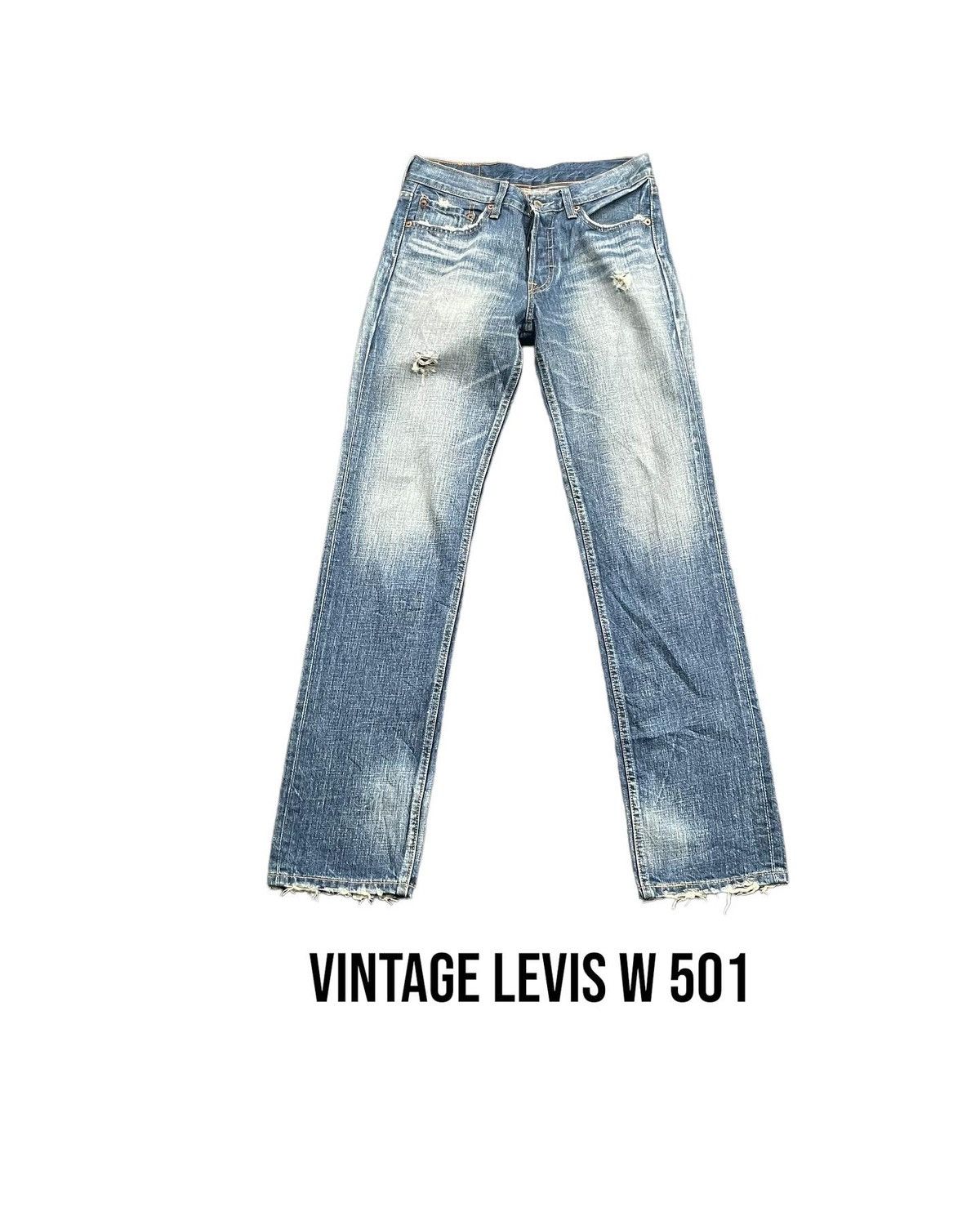 Levi's Vintage Levis W 501 e Distresed Denim Size 28" / US 6 / IT 42 - 1 Thumbnail