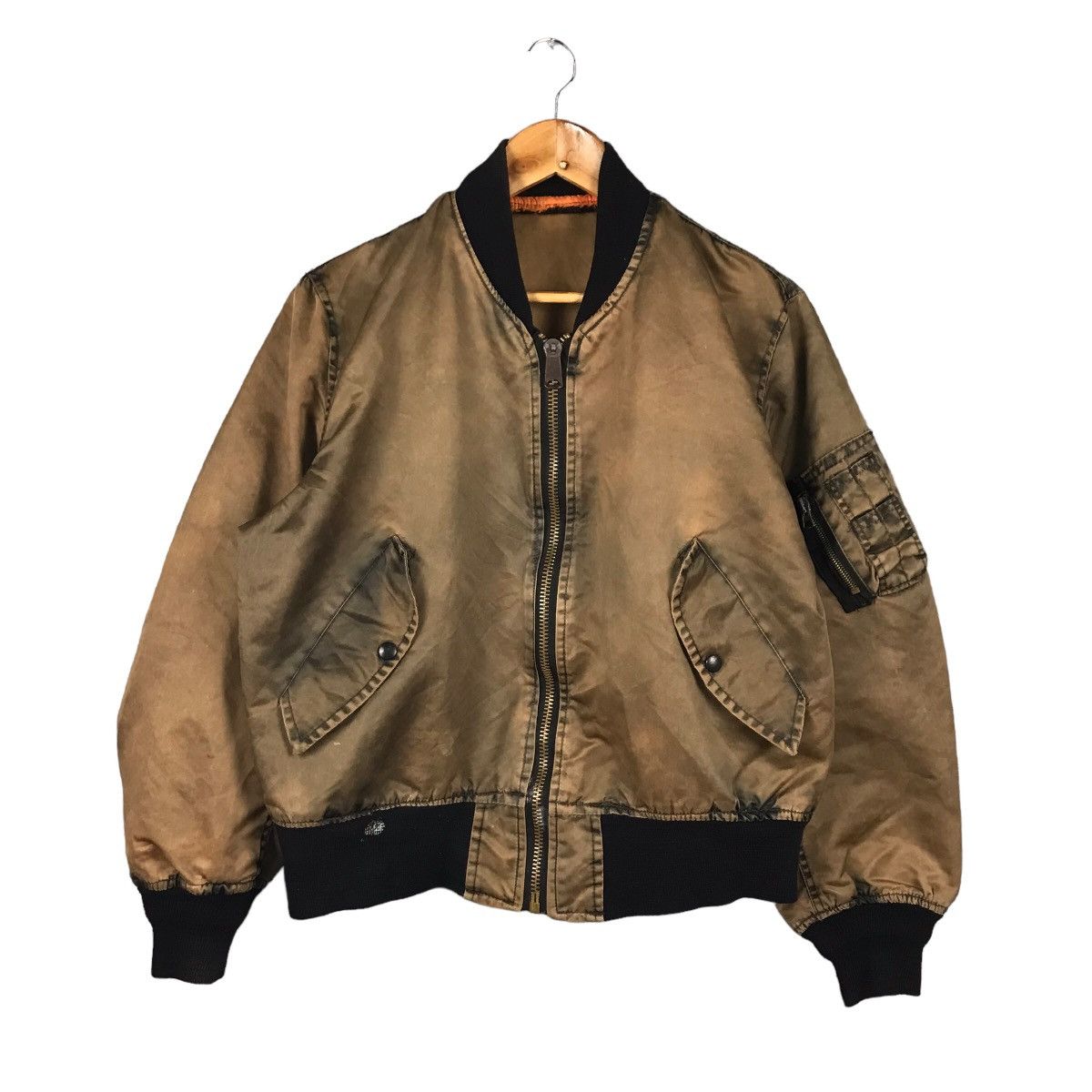 VINTAGE BOMBER FADED MADE IN USA JACKET
