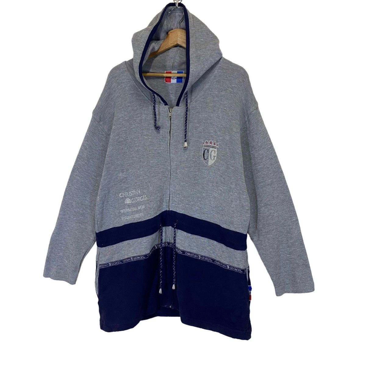 Vintage Vintage Christian Georges Zipper Small Logo Crewneck Hoodie Size US M / EU 48-50 / 2 - 3 Thumbnail