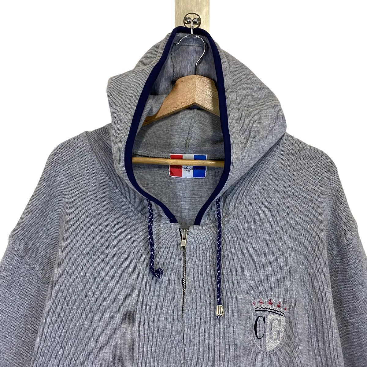 Vintage Vintage Christian Georges Zipper Small Logo Crewneck Hoodie Size US M / EU 48-50 / 2 - 4 Thumbnail