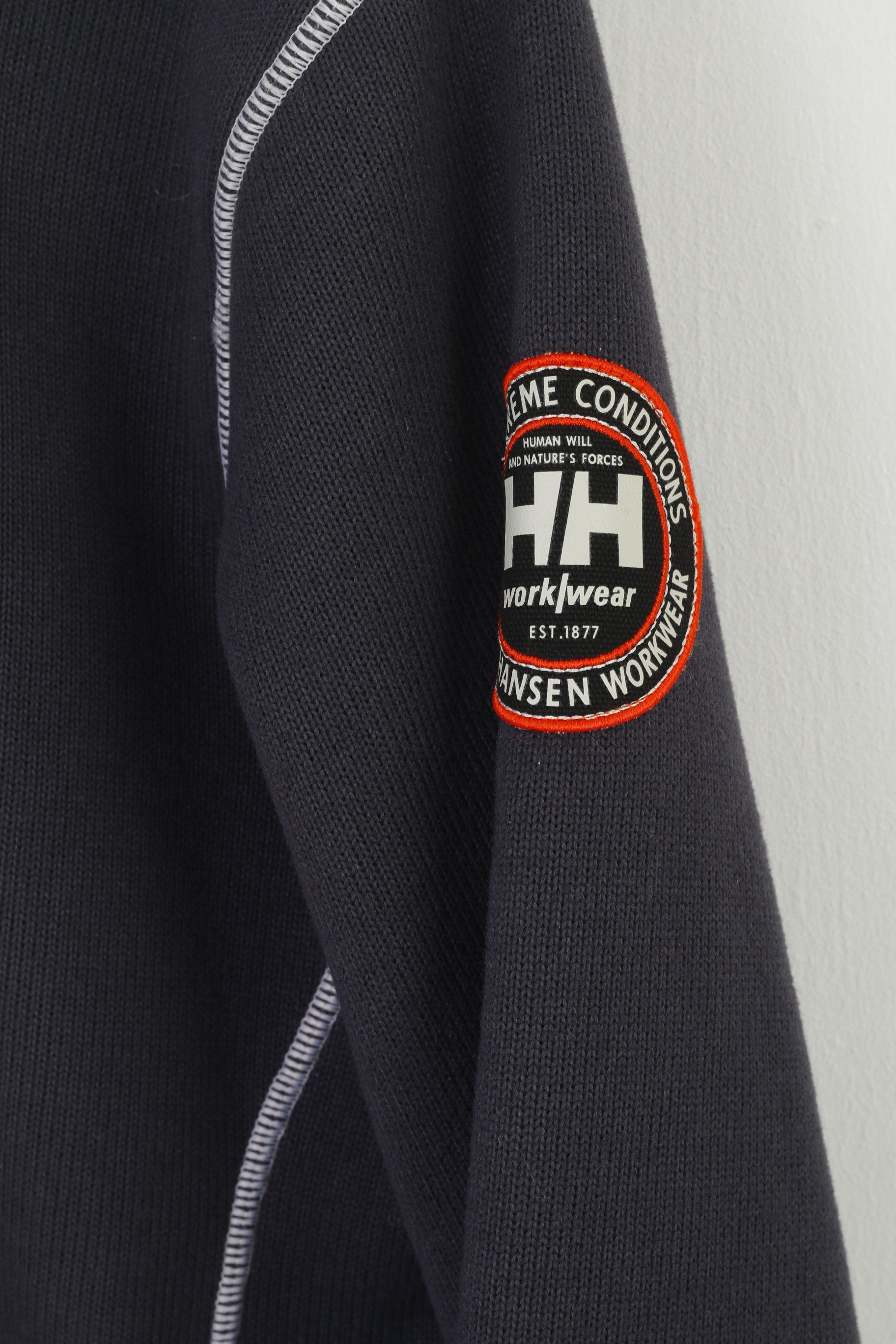 Helly Hansen Helly Hansen Workwear Men L Sweatshirt Gray Full Zipper 9607 Size US L / EU 52-54 / 3 - 3 Thumbnail