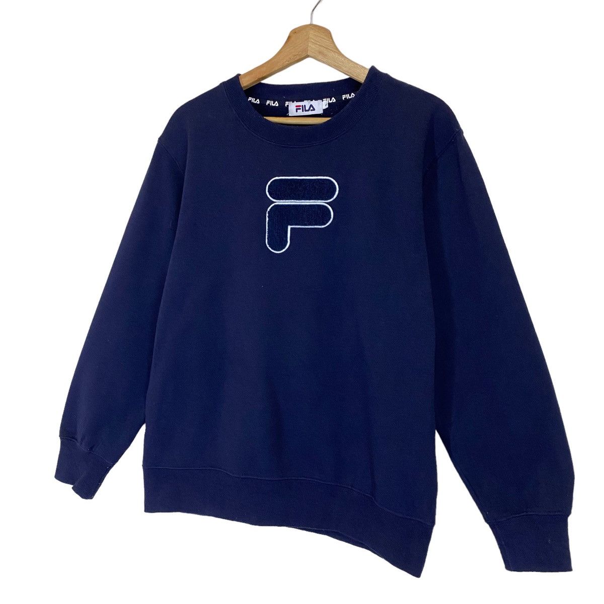 Fila × Vintage Vintage 90s Fila Big Logo Crewneck Sweatshirt Size M Size US M / EU 48-50 / 2 - 3 Thumbnail