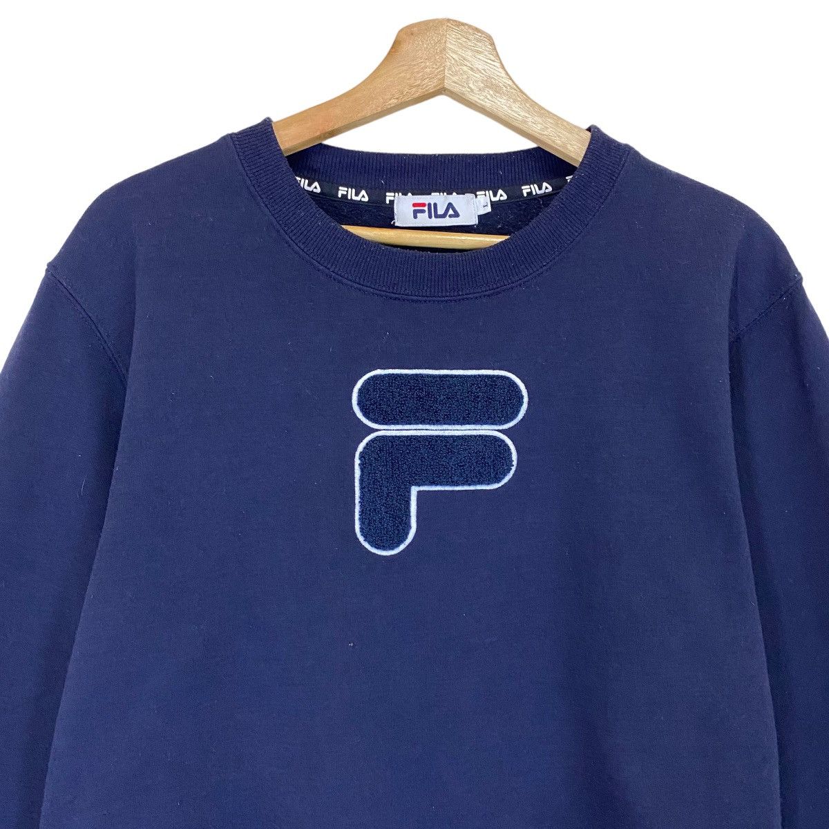 Fila × Vintage Vintage 90s Fila Big Logo Crewneck Sweatshirt Size M Size US M / EU 48-50 / 2 - 4 Thumbnail