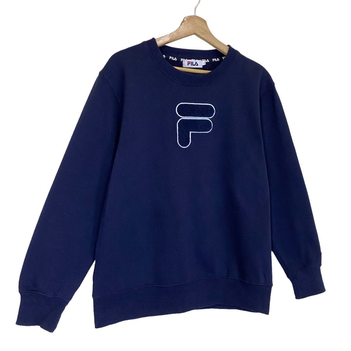 Fila × Vintage Vintage 90s Fila Big Logo Crewneck Sweatshirt Size M Size US M / EU 48-50 / 2 - 2 Thumbnail