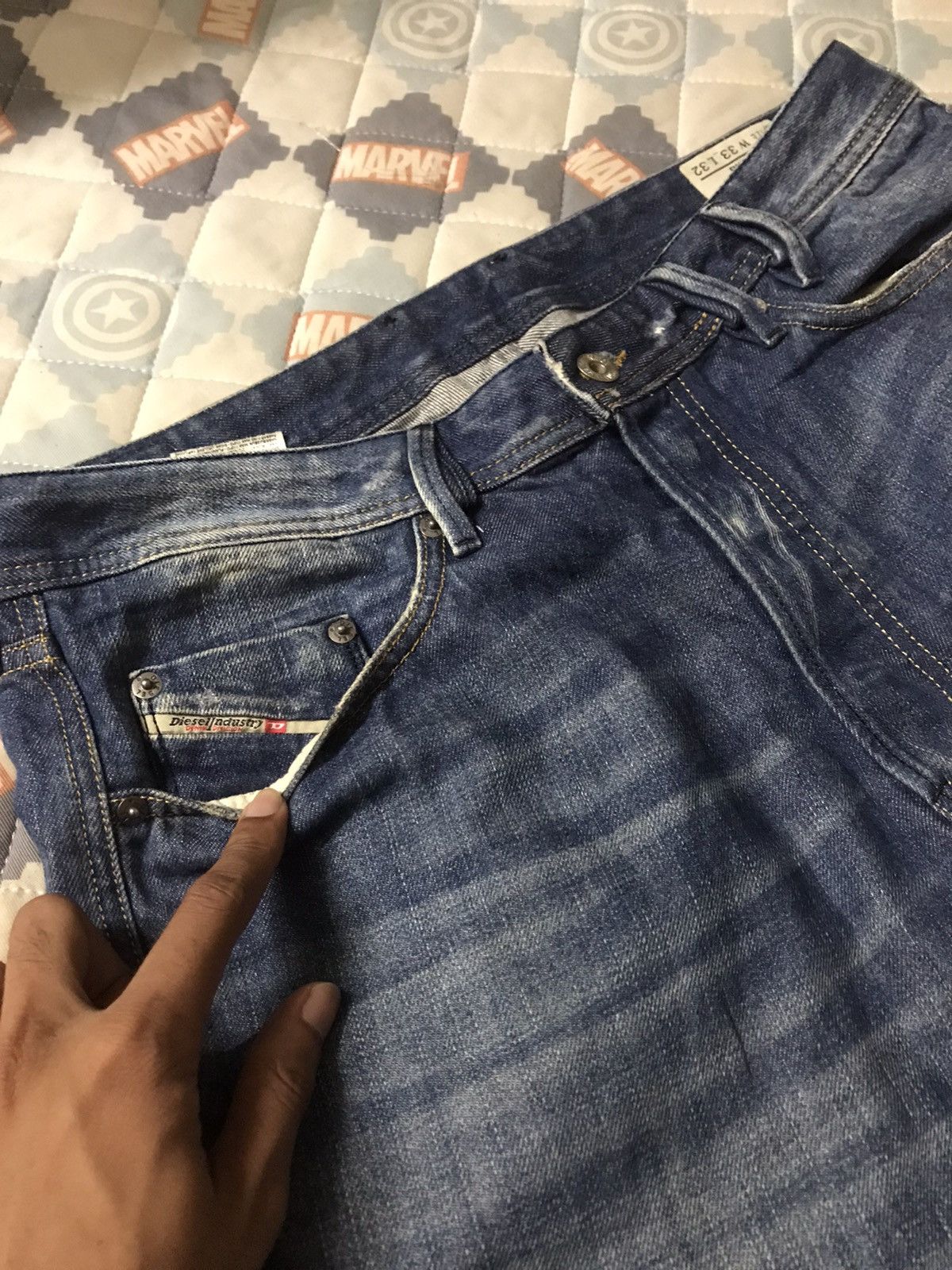 Diesel 💥 QUICKSALE💥Vintage Diesel Distressed Denim Made in Italy Size US 36 / EU 52 - 3 Thumbnail